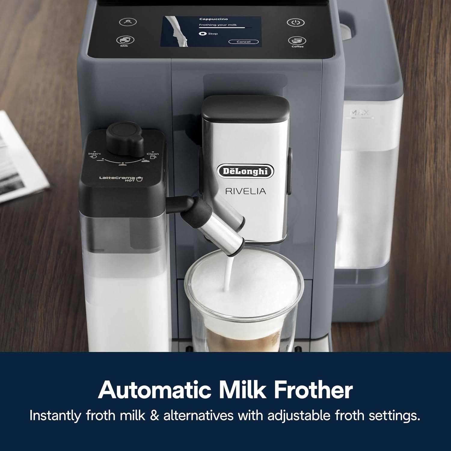 De’Longhi Rivelia Automatic Espresso Machine – 18 One-Touch Recipes with Dual Bean Hoppers - Image 7