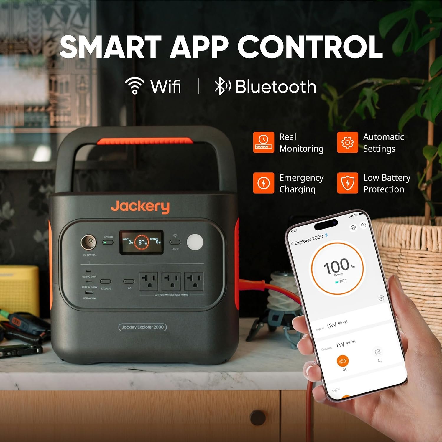 Jackery Explorer 2000 v2 Portable Power Station – 2042Wh LiFePO4 with 2200W AC Output & 20ms UPS – JE-2000D - Image 8