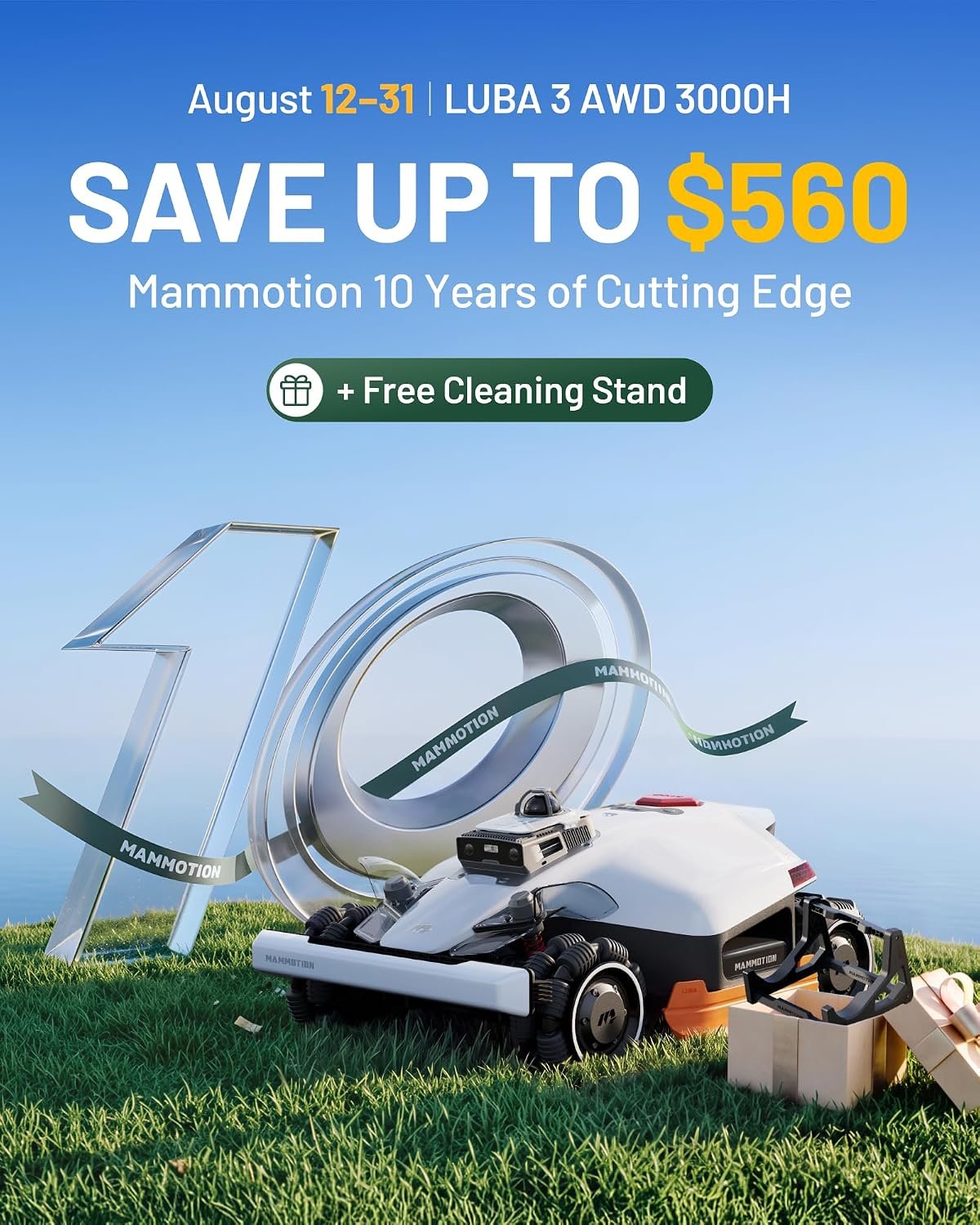 Mammotion LUBA 3 AWD 3000H Robot Lawn Mower – 360° LiDAR & RTK Navigation for 0.75 Acre - Image 2