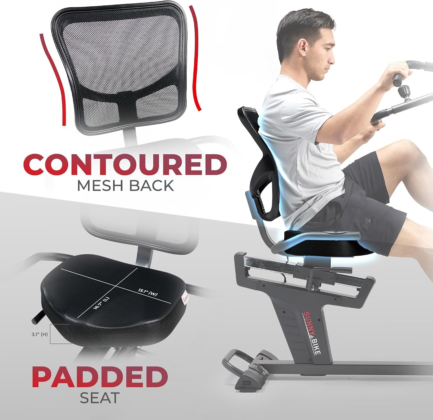 Sunny Health & Fitness Recumbent Cross Trainer with 16 Resistance Levels & SunnyFit App – SF-RBE4886SMART - Image 5