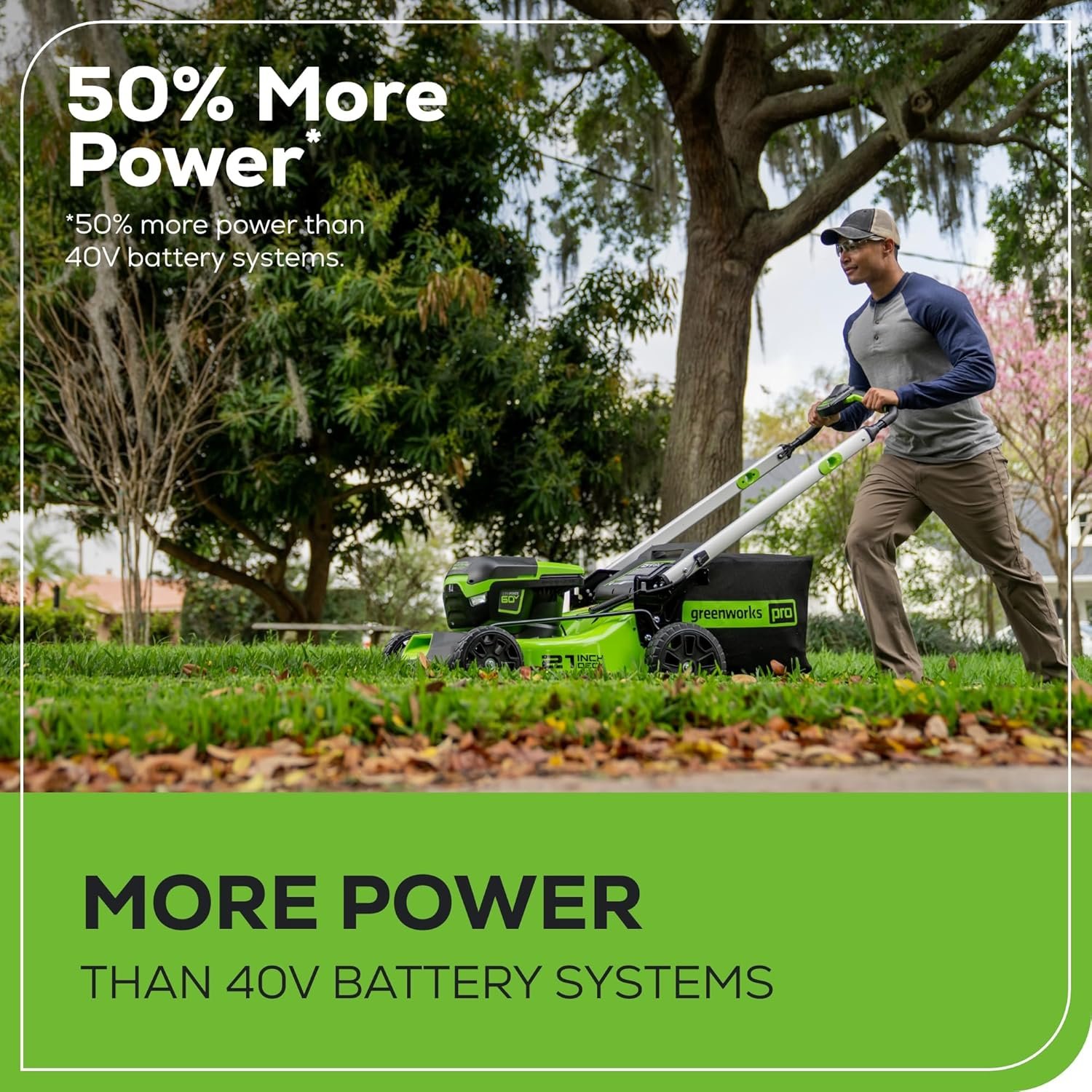 Greenworks 60V 21″ Push Lawn Mower with 5.0Ah Battery & Charger – MO60L516 - Image 6