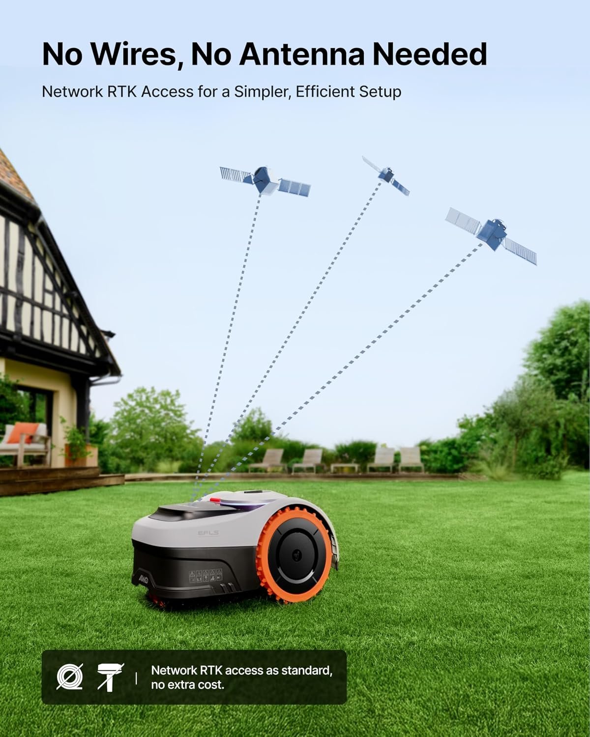 NAVIMOW i210 AWD Robot Lawn Mower – All-Wheel Drive for 45% Slopes, Wire-Free RTK+Vision for 0.25 Acre – i210 AWD - Image 4