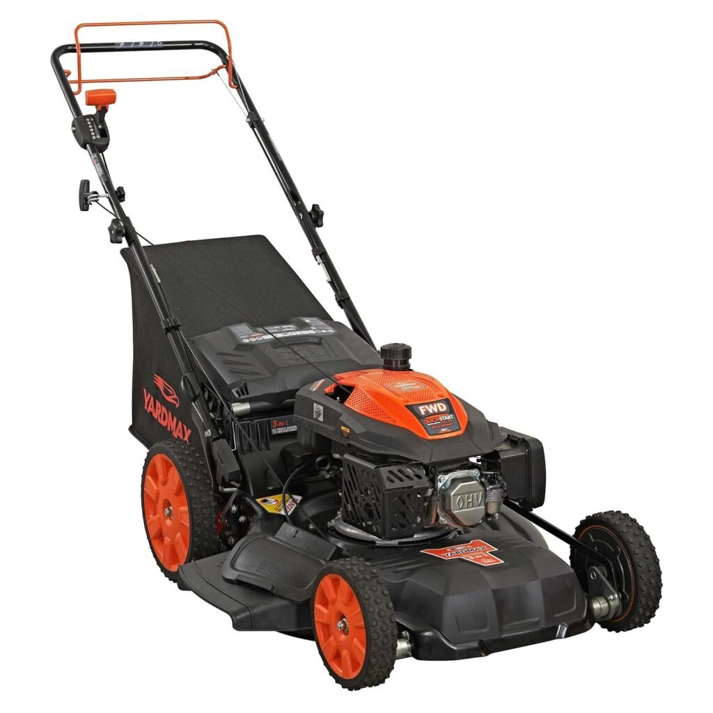 YARDMAX 22″ Select PACE 6-Speed CVT Self-Propelled Gas Lawn Mower with 201cc Engine – YG2860