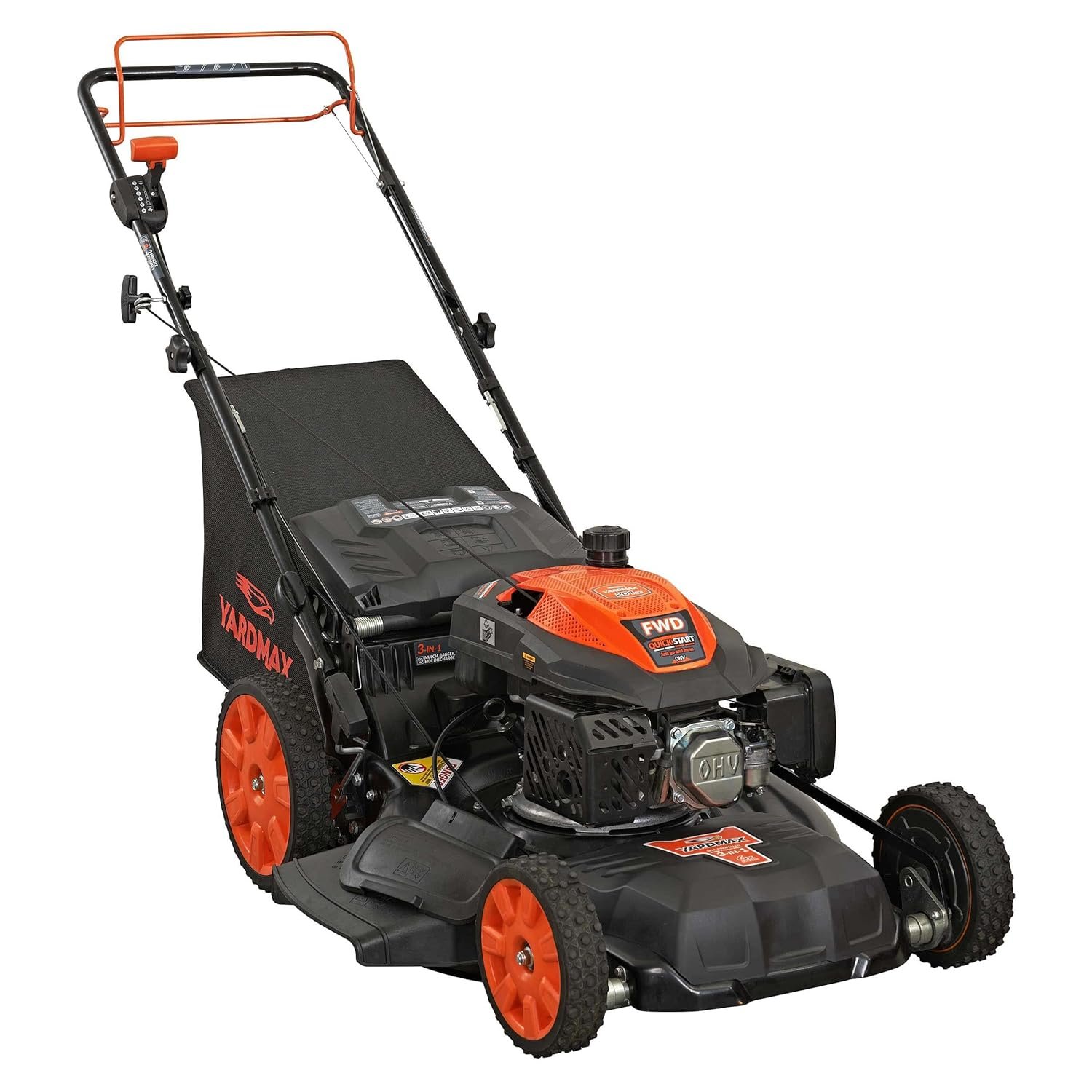 YARDMAX 22″ Select PACE 6-Speed CVT Self-Propelled Gas Lawn Mower with 201cc Engine – YG2860