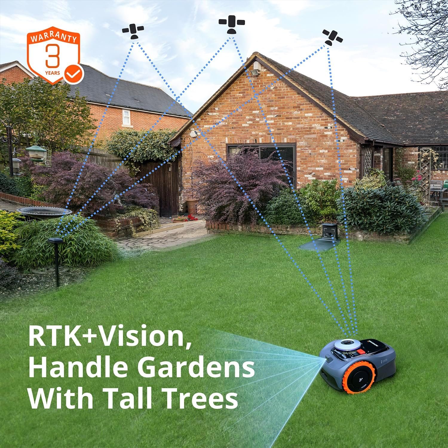 NAVIMOW Robot Lawn Mower – Wire-Free RTK+Vision Mower with AI Mapping & App Control for 1/4 & 1/8 Acre - Image 3