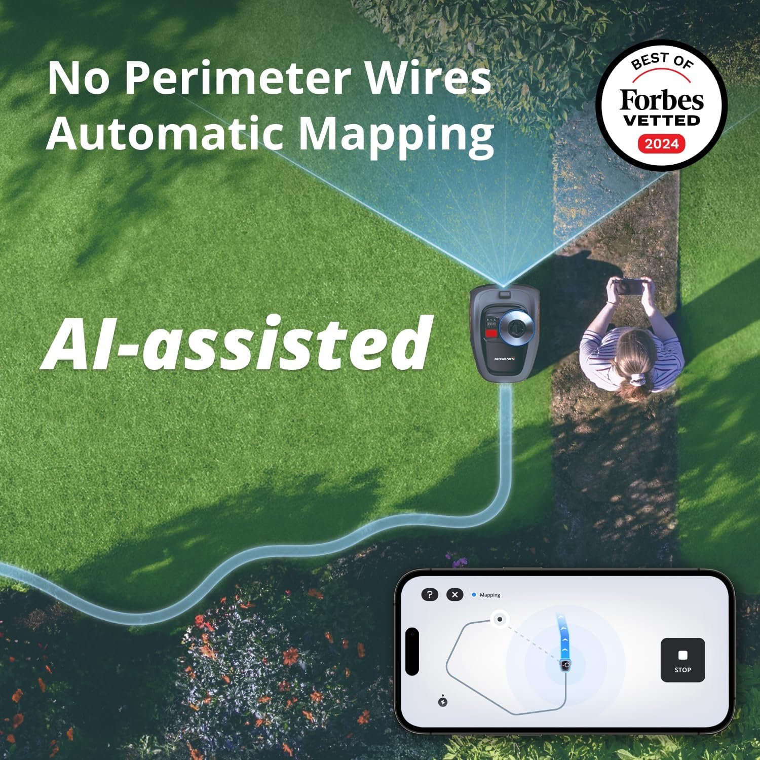 NAVIMOW Robot Lawn Mower – Wire-Free RTK+Vision Mower with AI Mapping & App Control for 1/4 & 1/8 Acre - Image 2