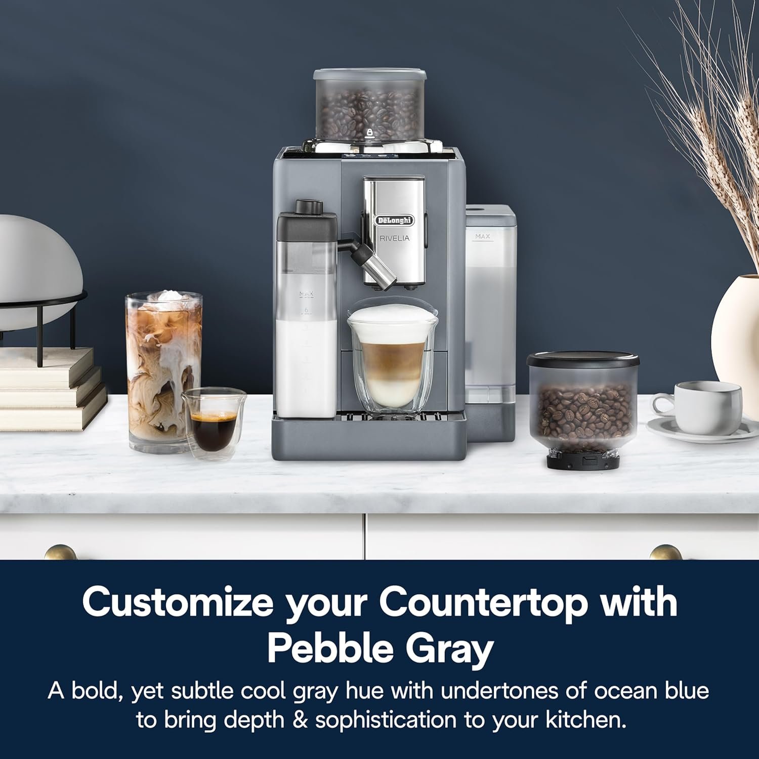 De’Longhi Rivelia Automatic Espresso Machine – 18 One-Touch Recipes with Dual Bean Hoppers - Image 8