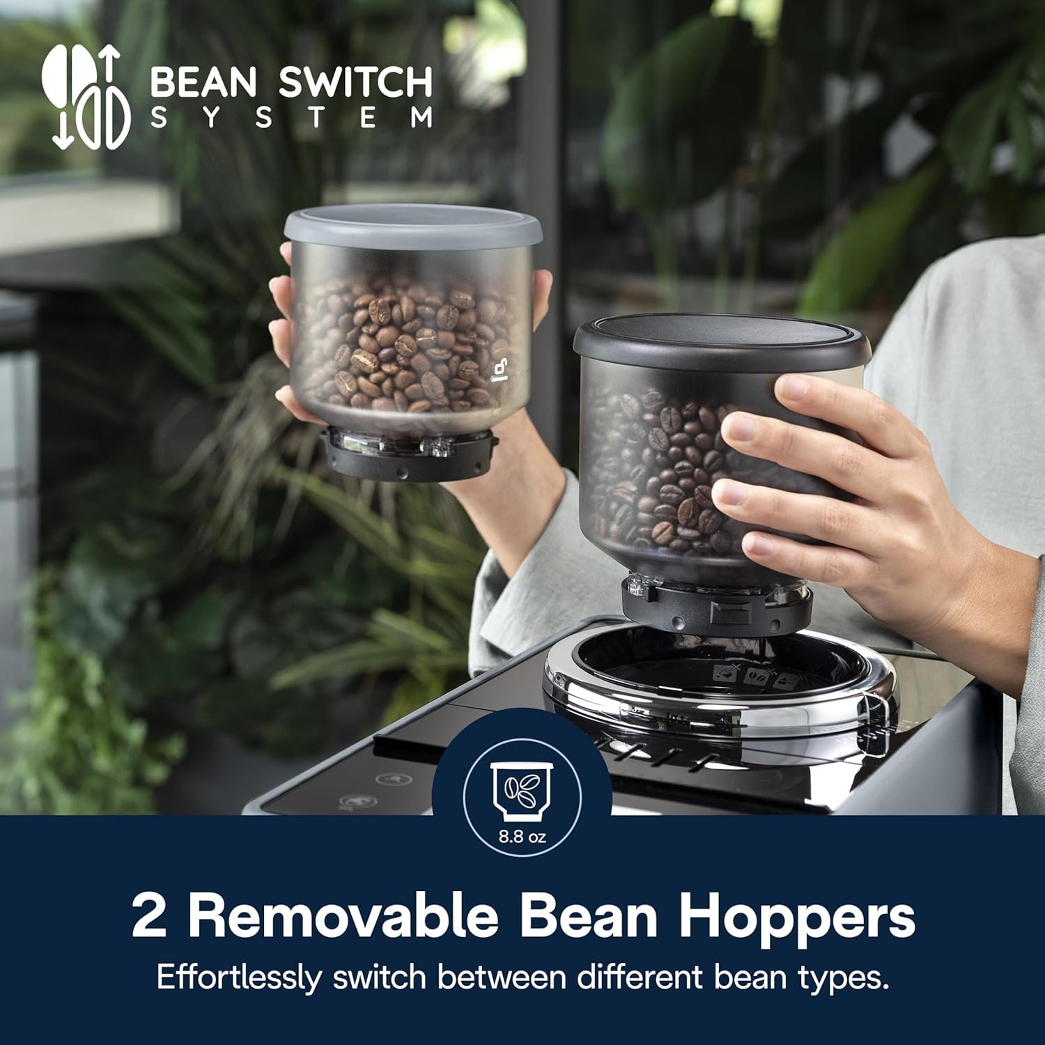 De’Longhi Rivelia Automatic Espresso Machine – 18 One-Touch Recipes with Dual Bean Hoppers - Image 6