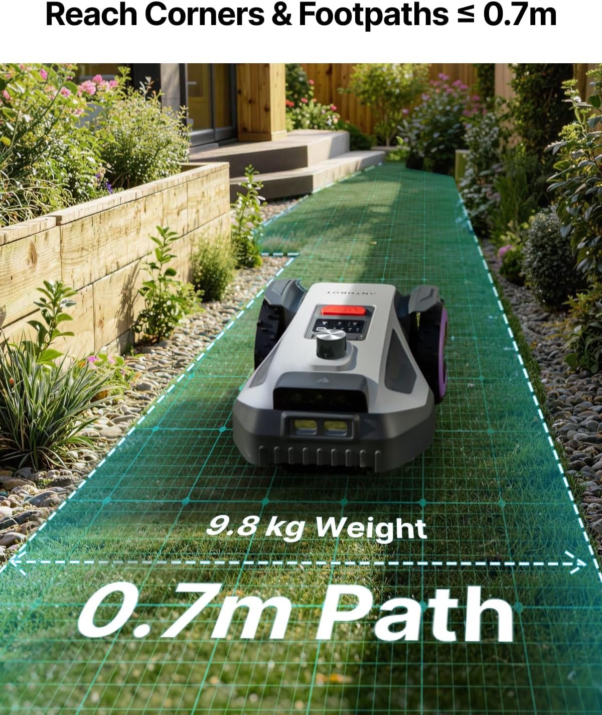 ANTHBOT M5 LIDAR Robot Lawn Mower – 360° LiDAR + Dual Vision for 1/8 Acre – M5 LIDAR - Image 3