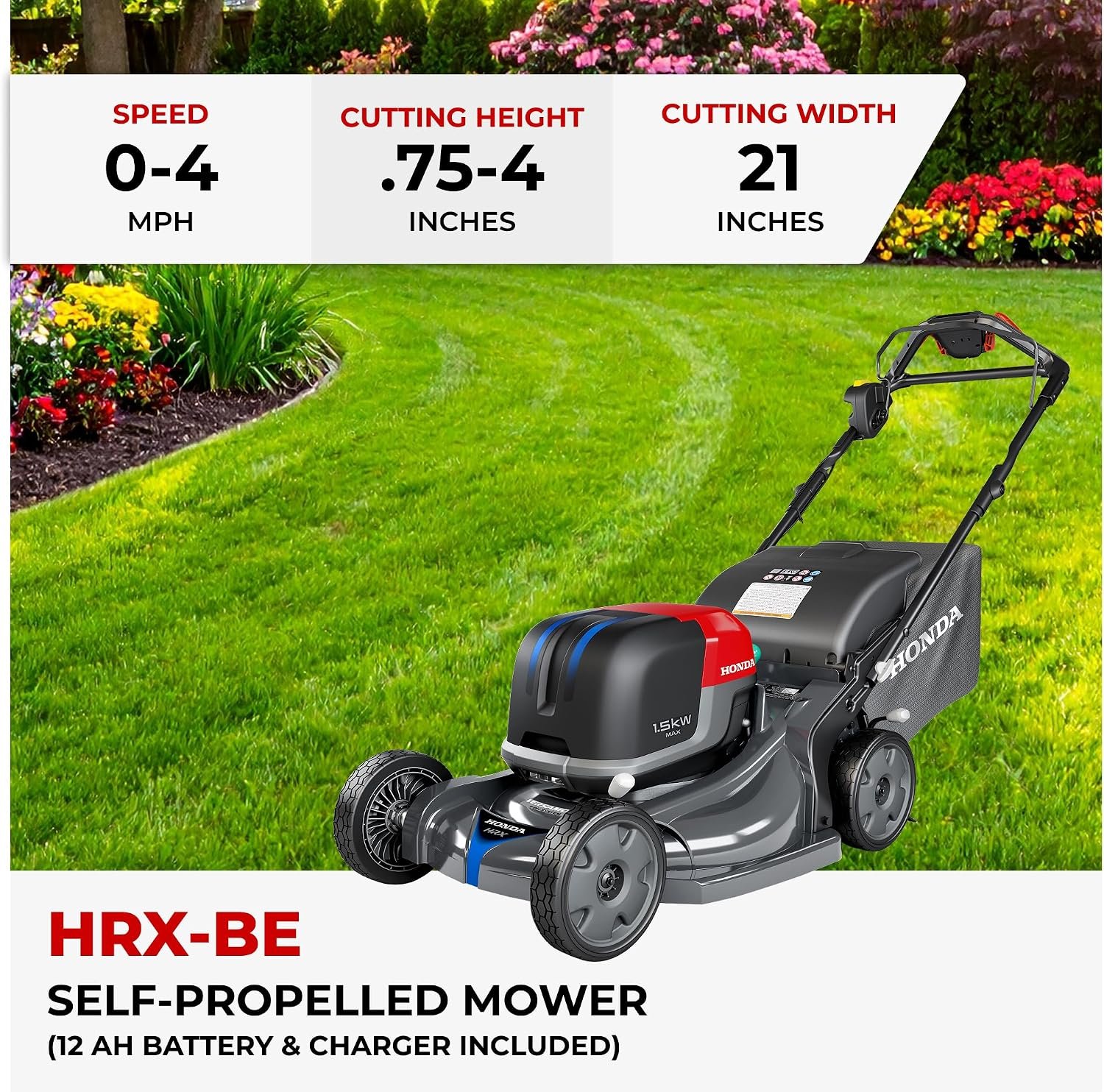 Honda HRX-BE 21″ Battery Powered Self-Propelled Lawn Mower with 12Ah Battery & 5-Year Warranty – HRX217YXBEXA6 - Image 2