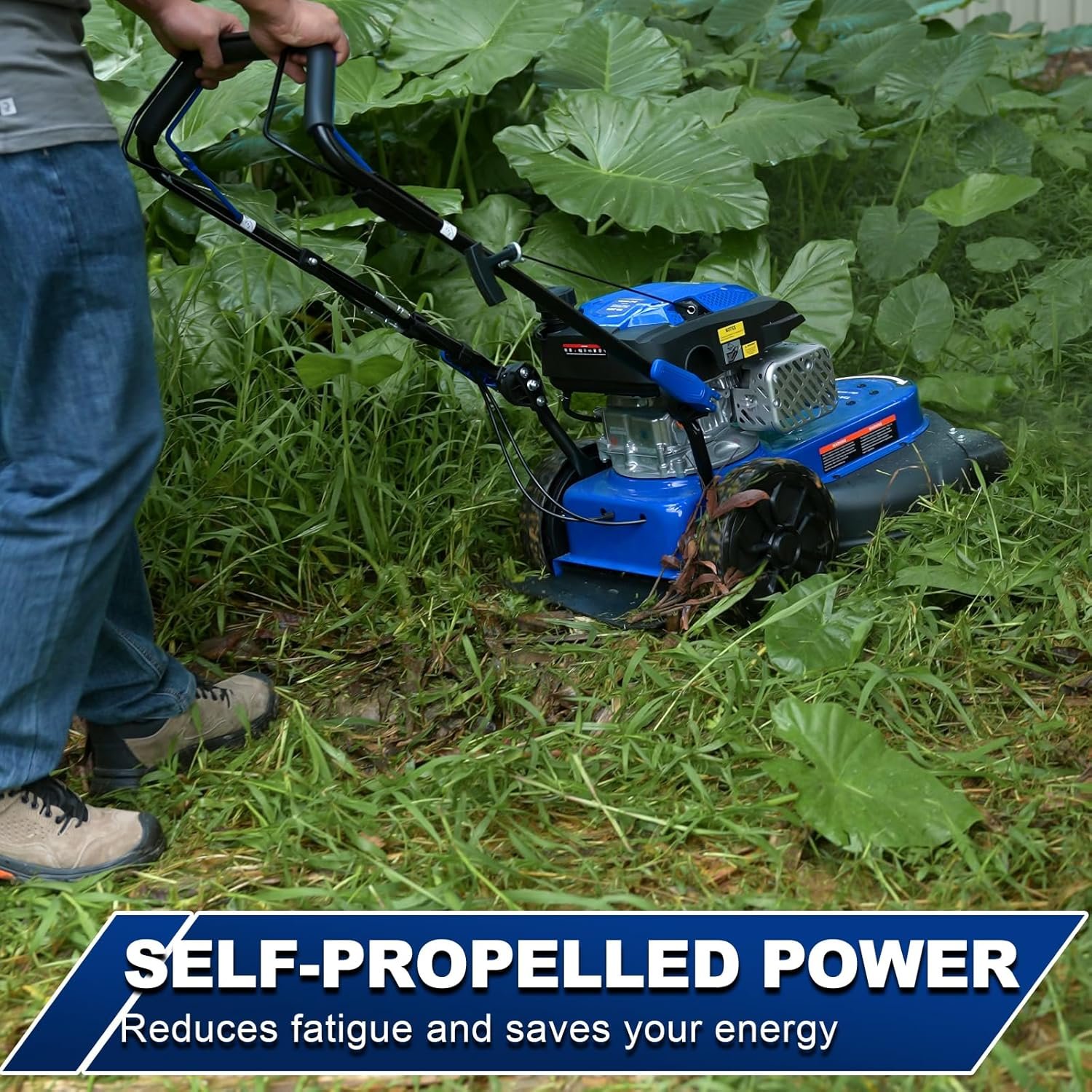 BILT HARD 22″ Walk Behind String Trimmer with 170cc Engine & 14″ Flat Free Wheels – Garden - Image 6
