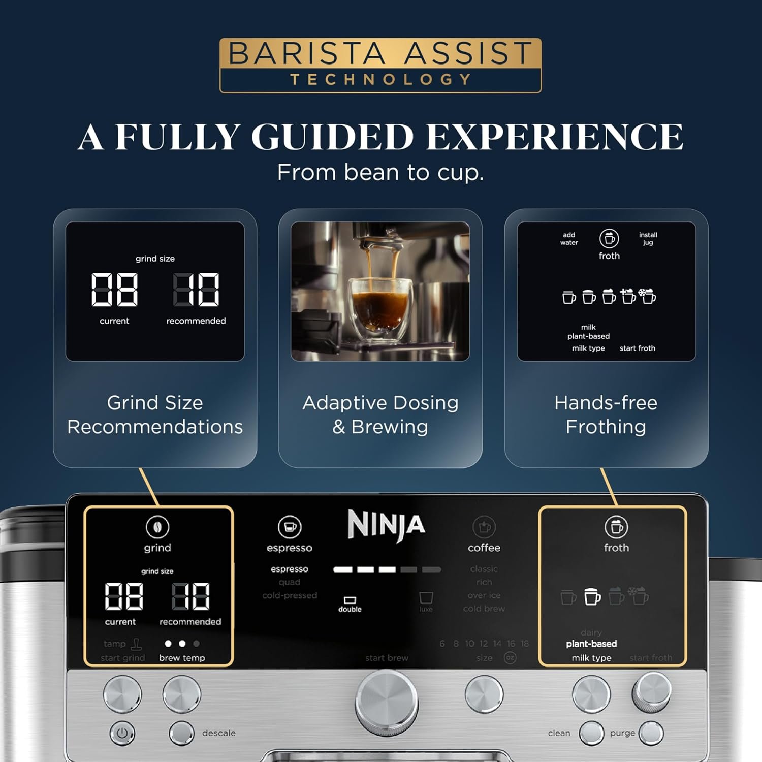 Ninja Luxe Café Premier Series – 3-in-1 Espresso Machine with Barista Assist Technology - Image 4