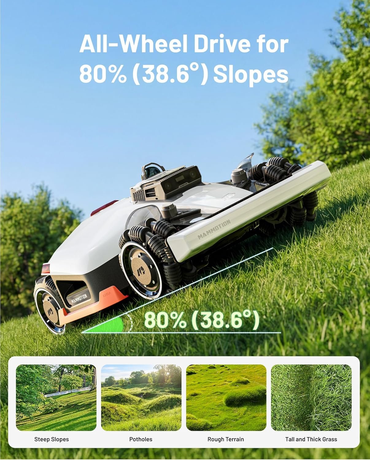 Mammotion LUBA 3 AWD 3000H Robot Lawn Mower – 360° LiDAR & RTK Navigation for 0.75 Acre - Image 6