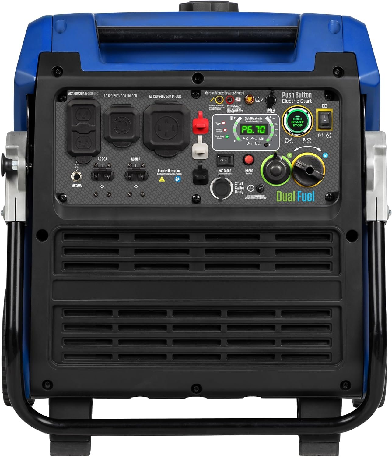 Westinghouse iGen12000DFc Dual Fuel Portable Inverter Generator – 12,000W Peak/9,000W Running with Remote Start & CO Sensor – iGen12000DFc - Image 12