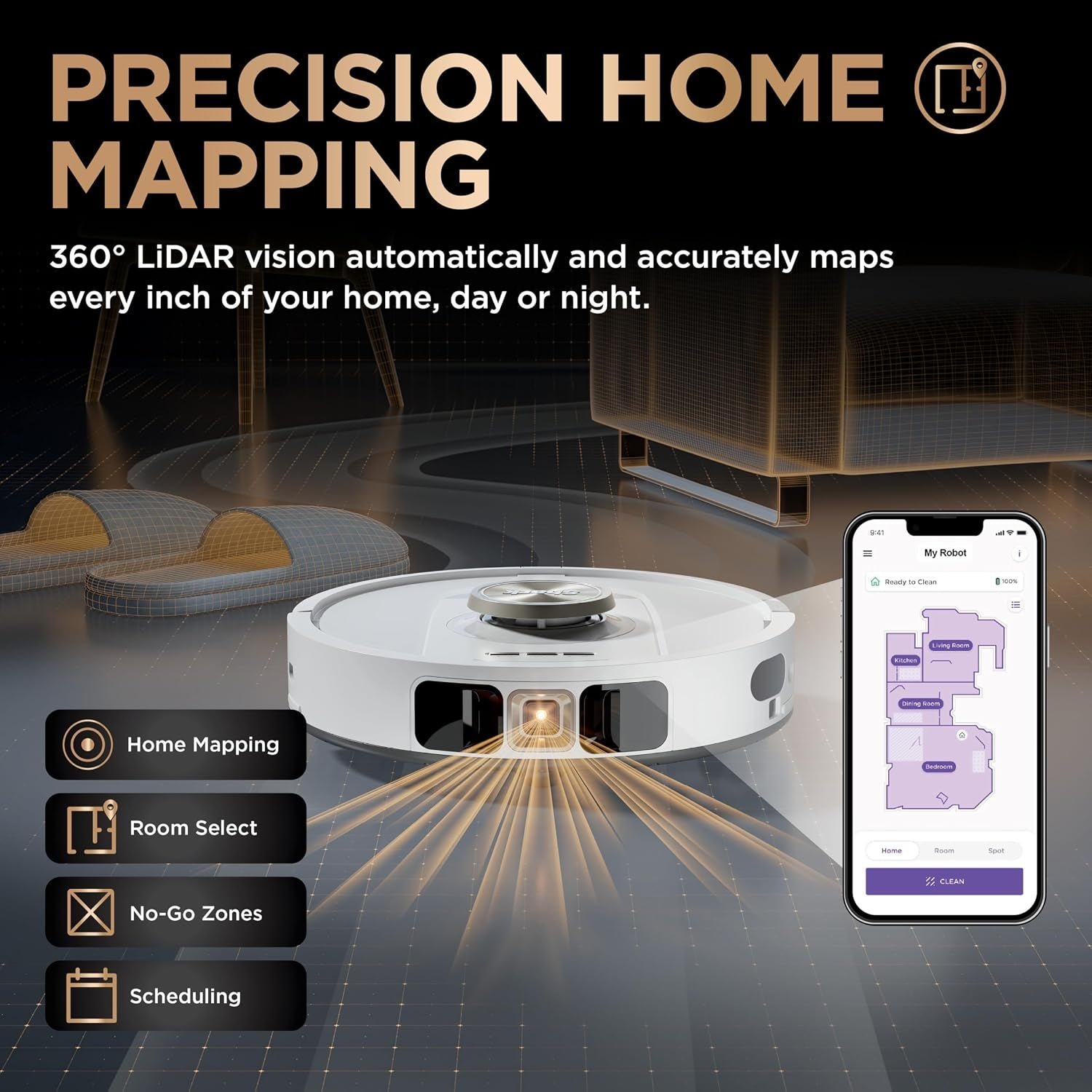 Shark PowerDetect 2-in-1 Robot Vacuum & Mop – Self-Emptying & Self-Cleaning Base with Sonic Mopping – AV2800ZE (White) - Image 9