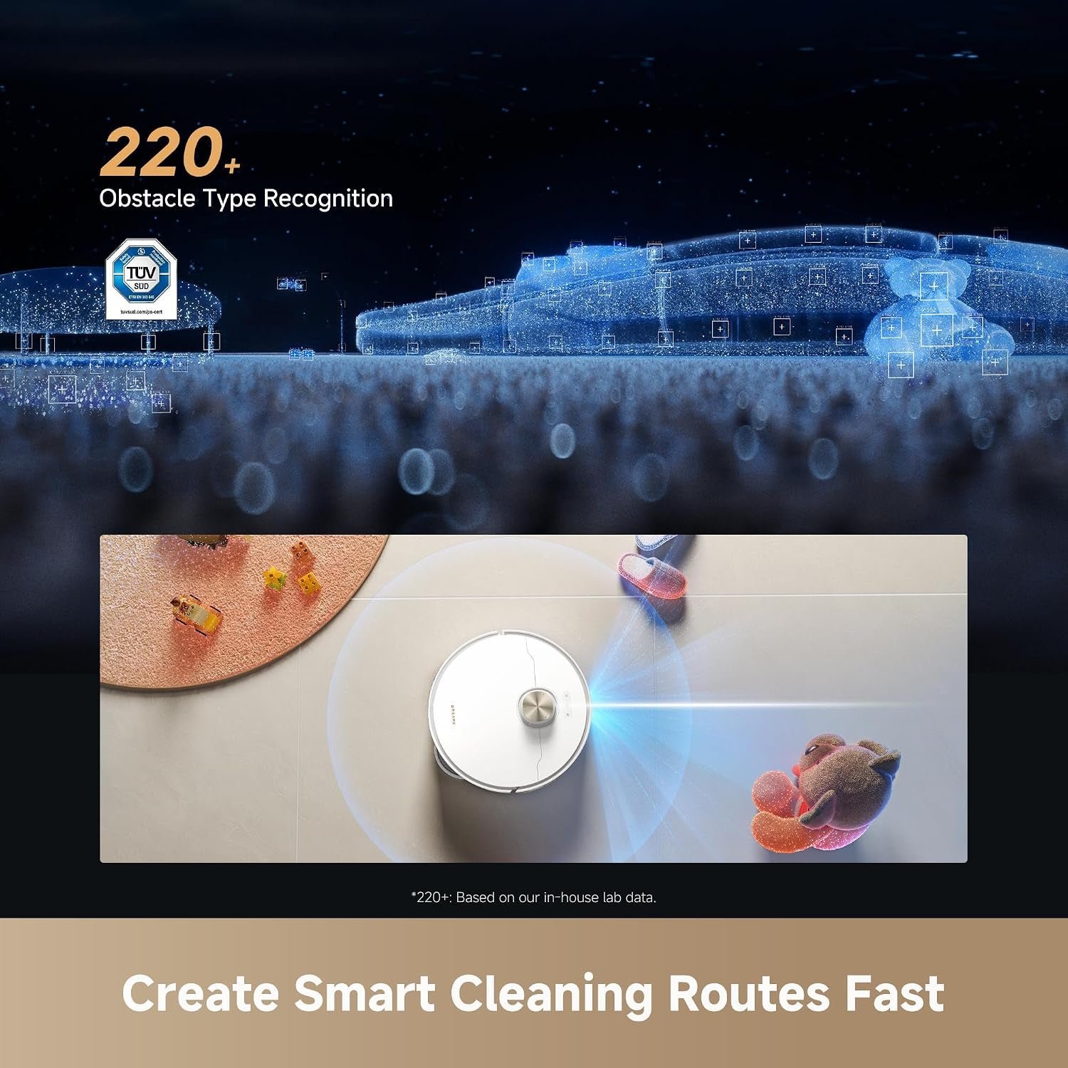 Dreame L60 Ultra PE Robot Vacuum and Mop – 30000Pa Suction with ThermoHub Self-Cleaning & 220+ Object Recognition – RLL88HE (White) - Image 8
