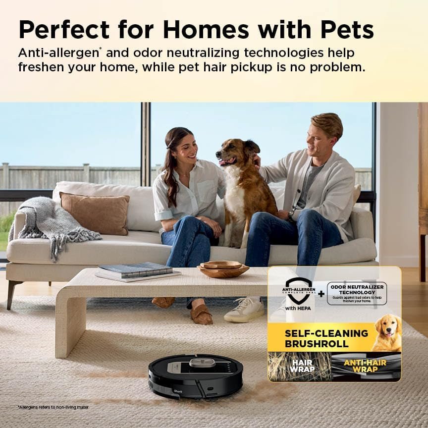 Shark PowerDetect ThermaCharged NeverTouch Pro Robot Vacuum & Mop – Heated Mop Cleaning Base with 185°F Wash & 175°F Dry – RV2920XE (Black) - Image 10