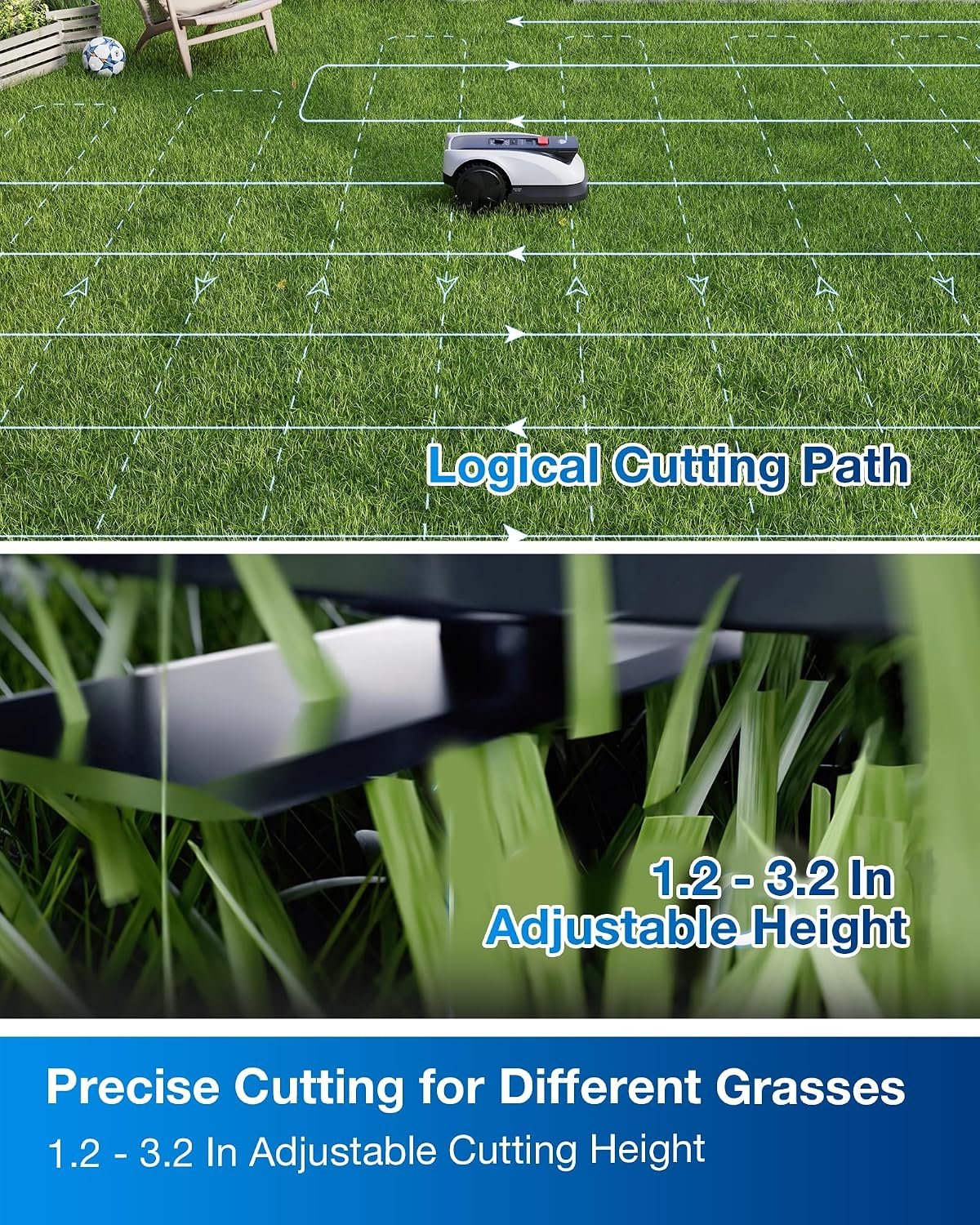ECOVACS GOAT O1000 RTK CARE Robot Lawn Mower – RTK Navigation with Extra Blades for 1/4 Acre – O1000 RTK CARE - Image 9