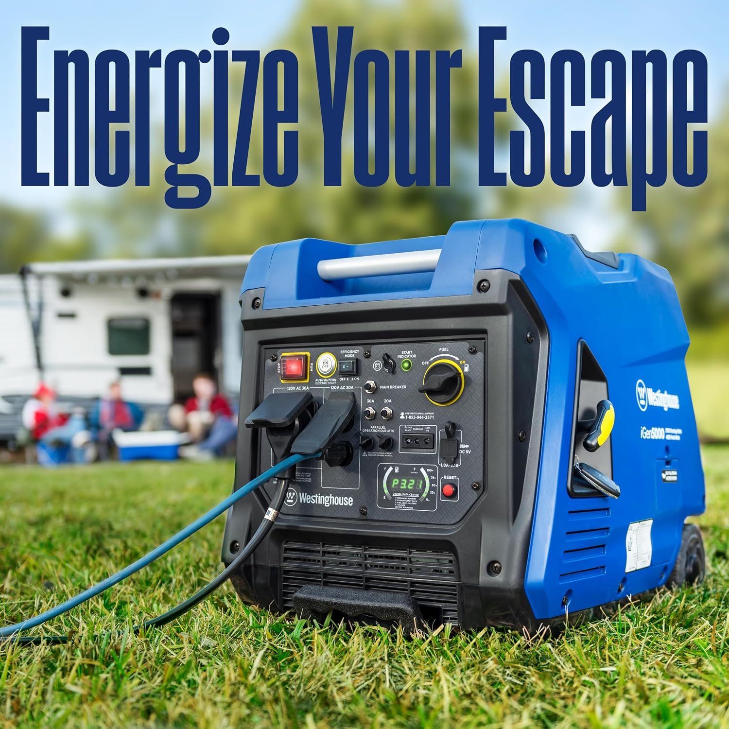 Westinghouse iGen5000 Portable Inverter Generator – 5,000W Peak/3,900W Running with Remote Start & RV Outlet – iGen5000 - Image 5