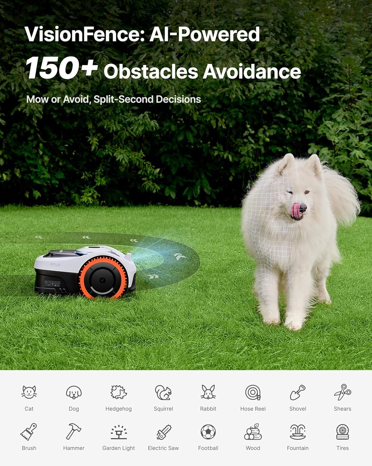 NAVIMOW i210 AWD Robot Lawn Mower – All-Wheel Drive for 45% Slopes, Wire-Free RTK+Vision for 0.25 Acre – i210 AWD - Image 7