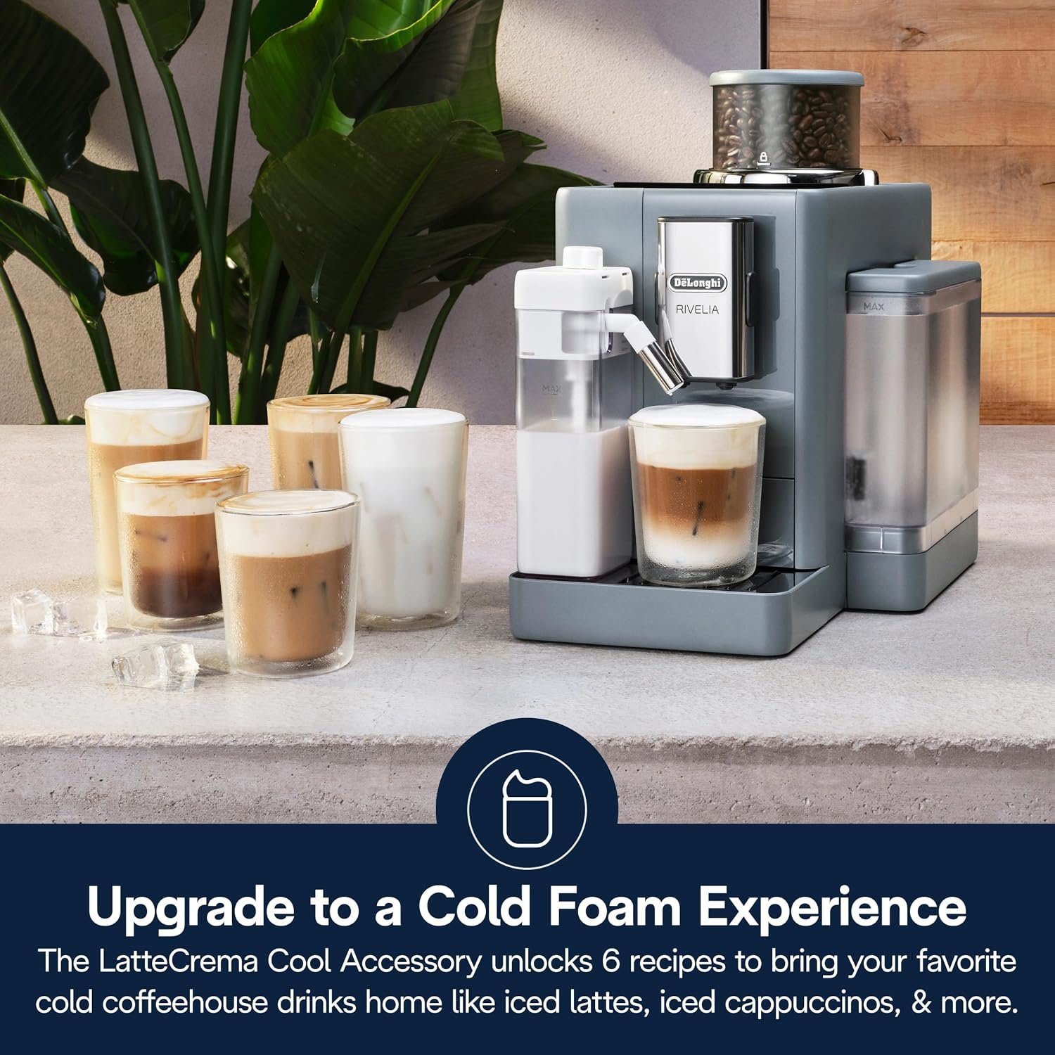 De’Longhi Rivelia Automatic Espresso Machine – 18 One-Touch Recipes with Dual Bean Hoppers - Image 2
