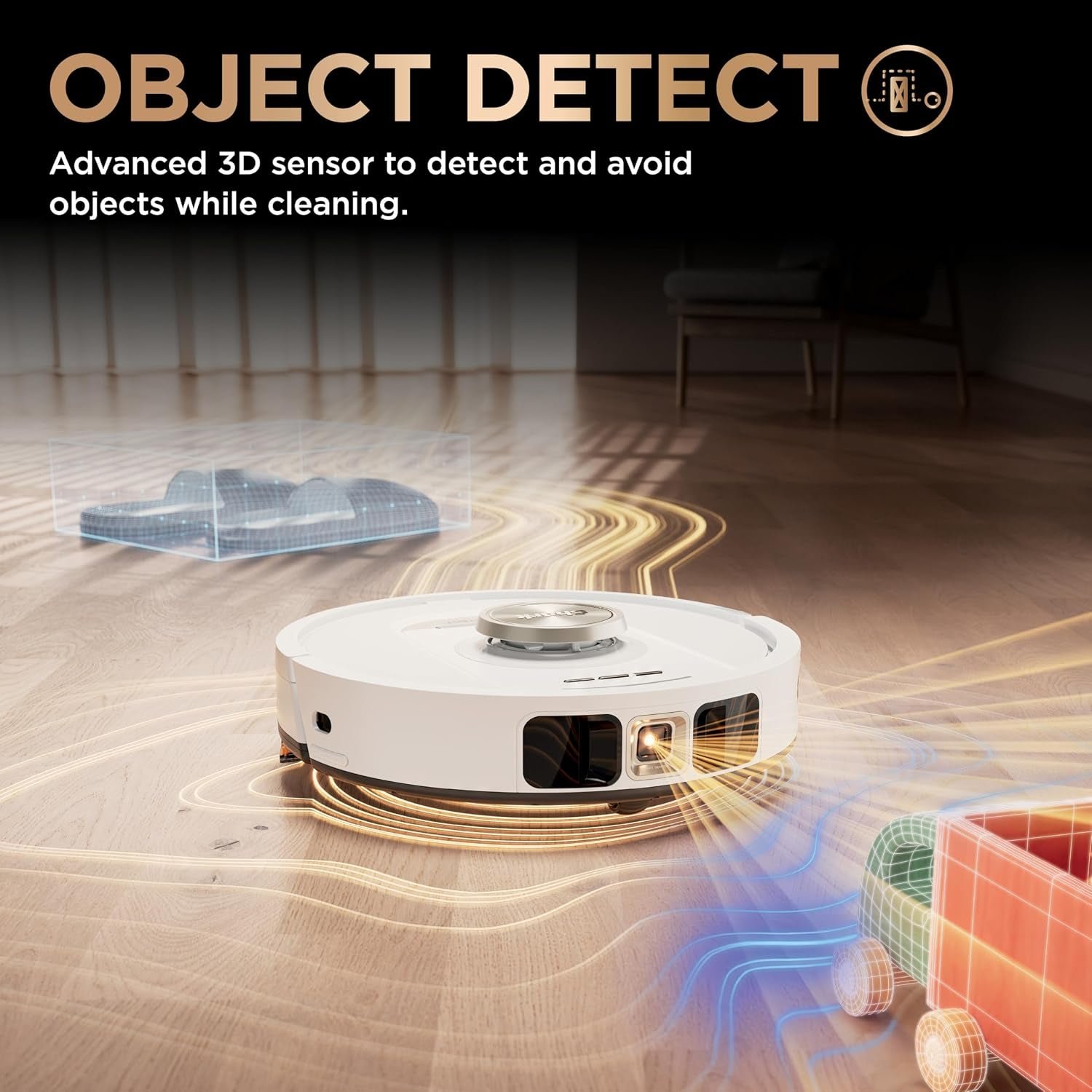 Shark PowerDetect 2-in-1 Robot Vacuum & Mop – Self-Emptying & Self-Cleaning Base with Sonic Mopping – AV2800ZE (White) - Image 8