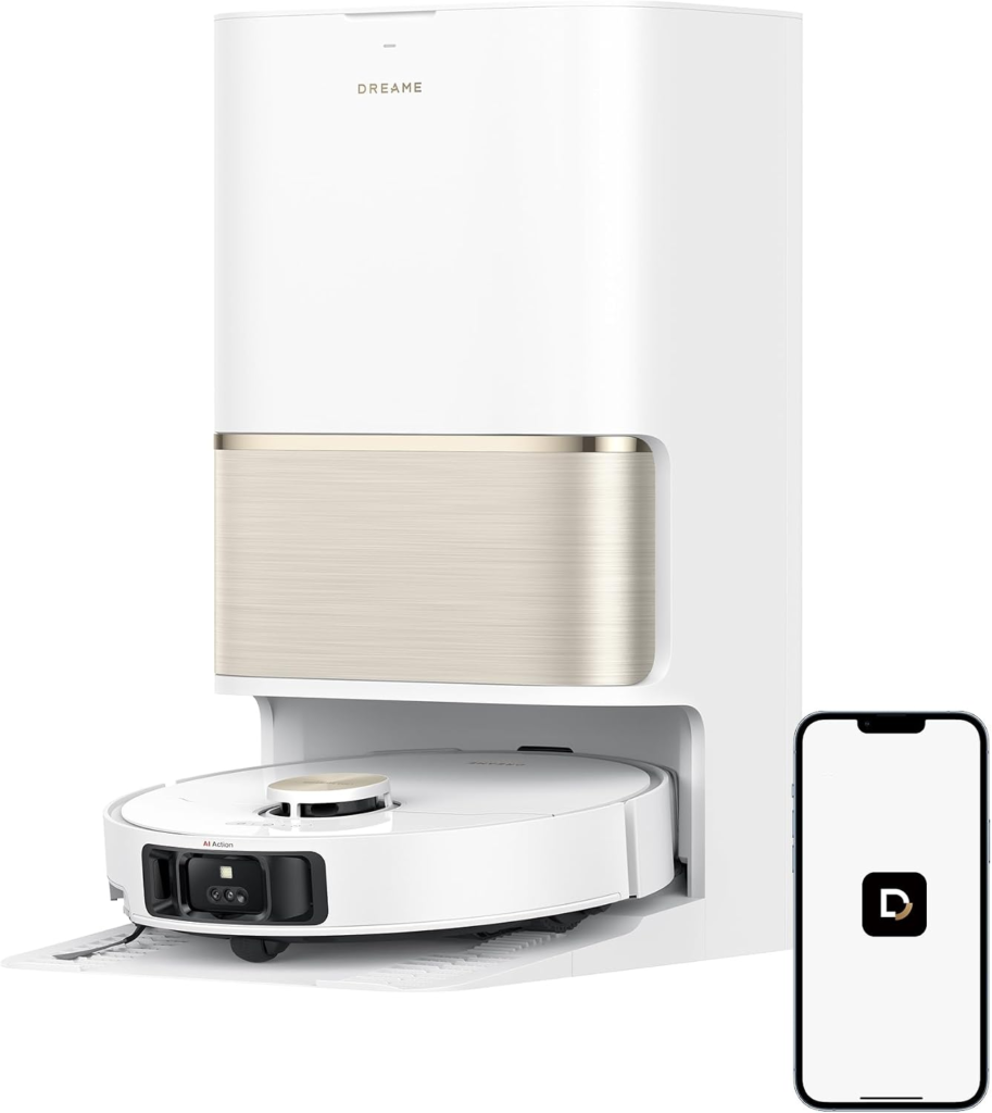 Dreame L50 Ultra Robot Vacuum and Mop – 19,500Pa Vormax Suction with ProLeap 6cm Obstacle Crossing & All-in-One PowerDock – RLL94CE (White)