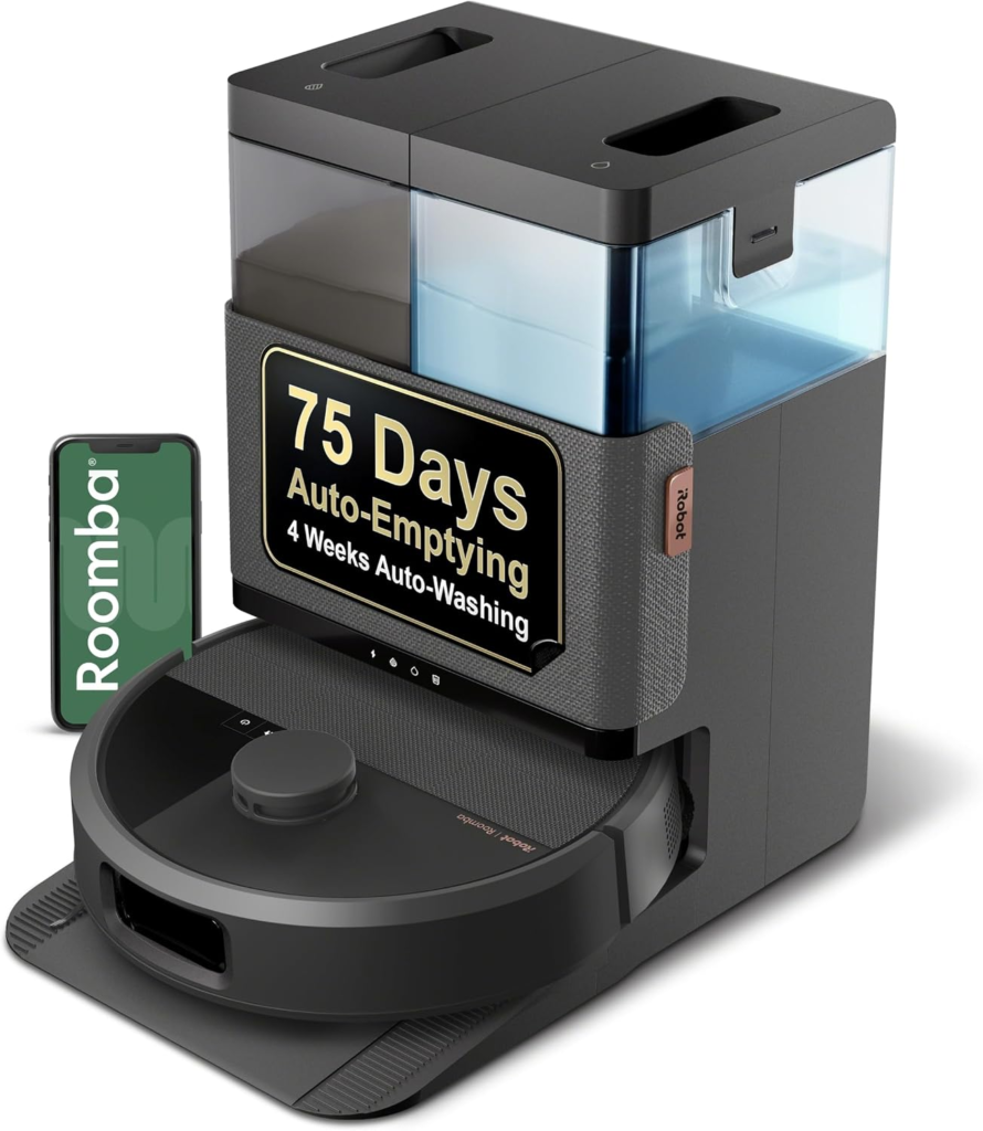 iRobot Roomba Plus 505 Combo Robot Vacuum & Mop with AutoWash Dock – LiDAR Navigation & Self-Emptying – N185020
