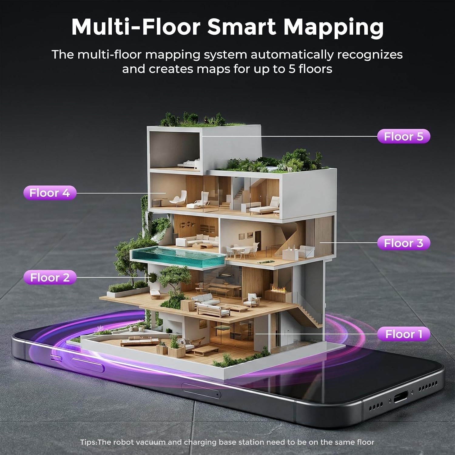 iMartine D16S MAX Robot Vacuum and Mop Combo – 18,000Pa Suction with Bagless Self-Emptying & LiDAR Navigation – D16S MAX - Image 5