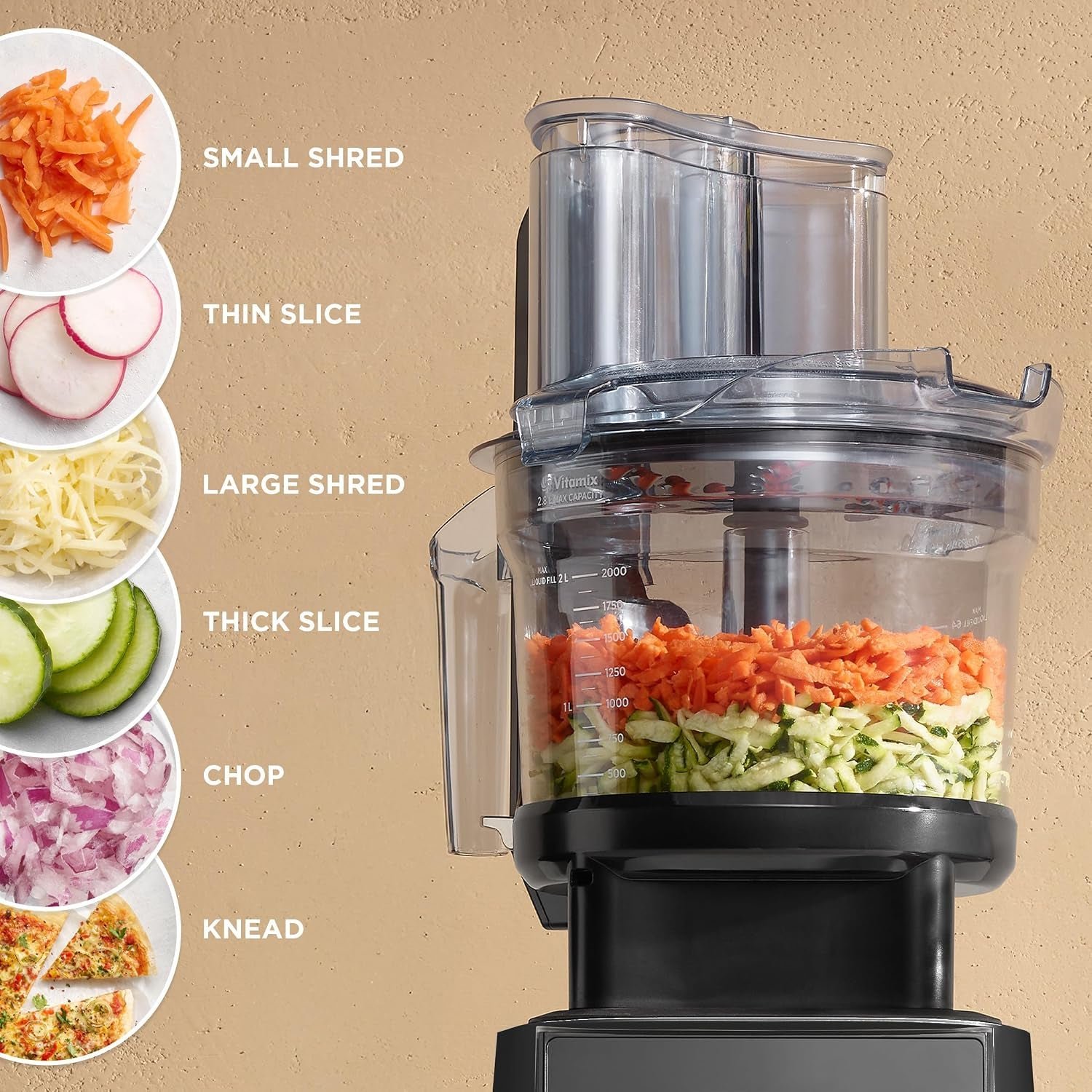Vitamix Ascent X4 Gourmet SmartPrep Kitchen System – Blender & 12-Cup Food Processor with SELF-DETECT – 075708-100 - Image 5