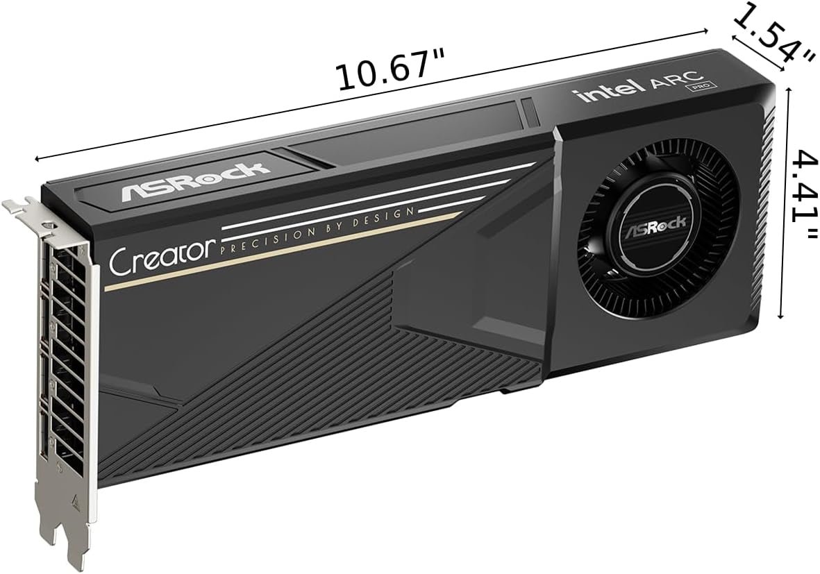 ASRock Intel Arc Pro B70 Creator 32GB Workstation Graphics Card – Intel Xe2-HPG with Blower Cooling & Vapor Chamber – B70 CT 32G - Image 2