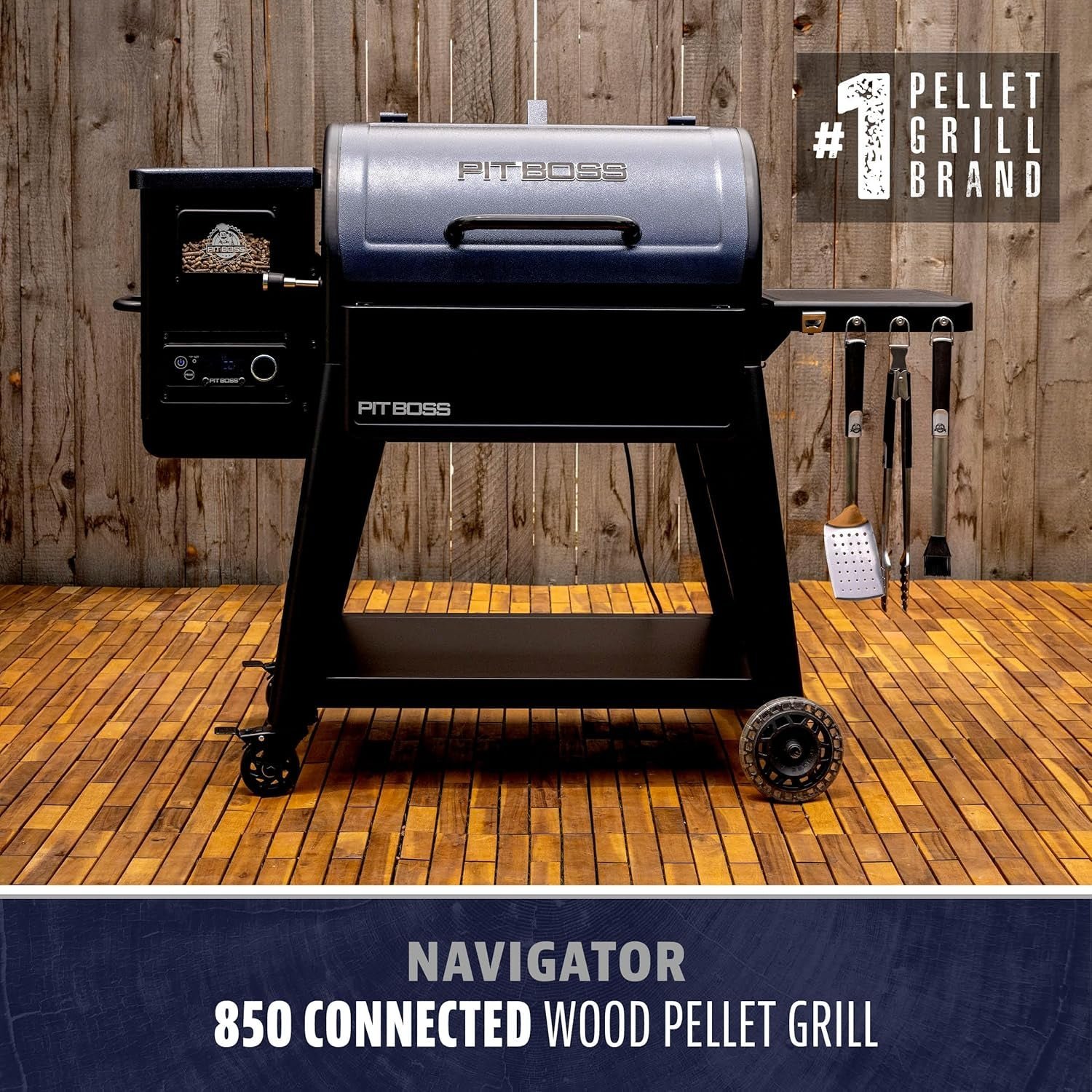 Pit Boss 850 Navigator Series Wood Pellet Grill & Smoker – 932 Sq In with WiFi/Bluetooth & Flame Broiler – 11111 - Image 3