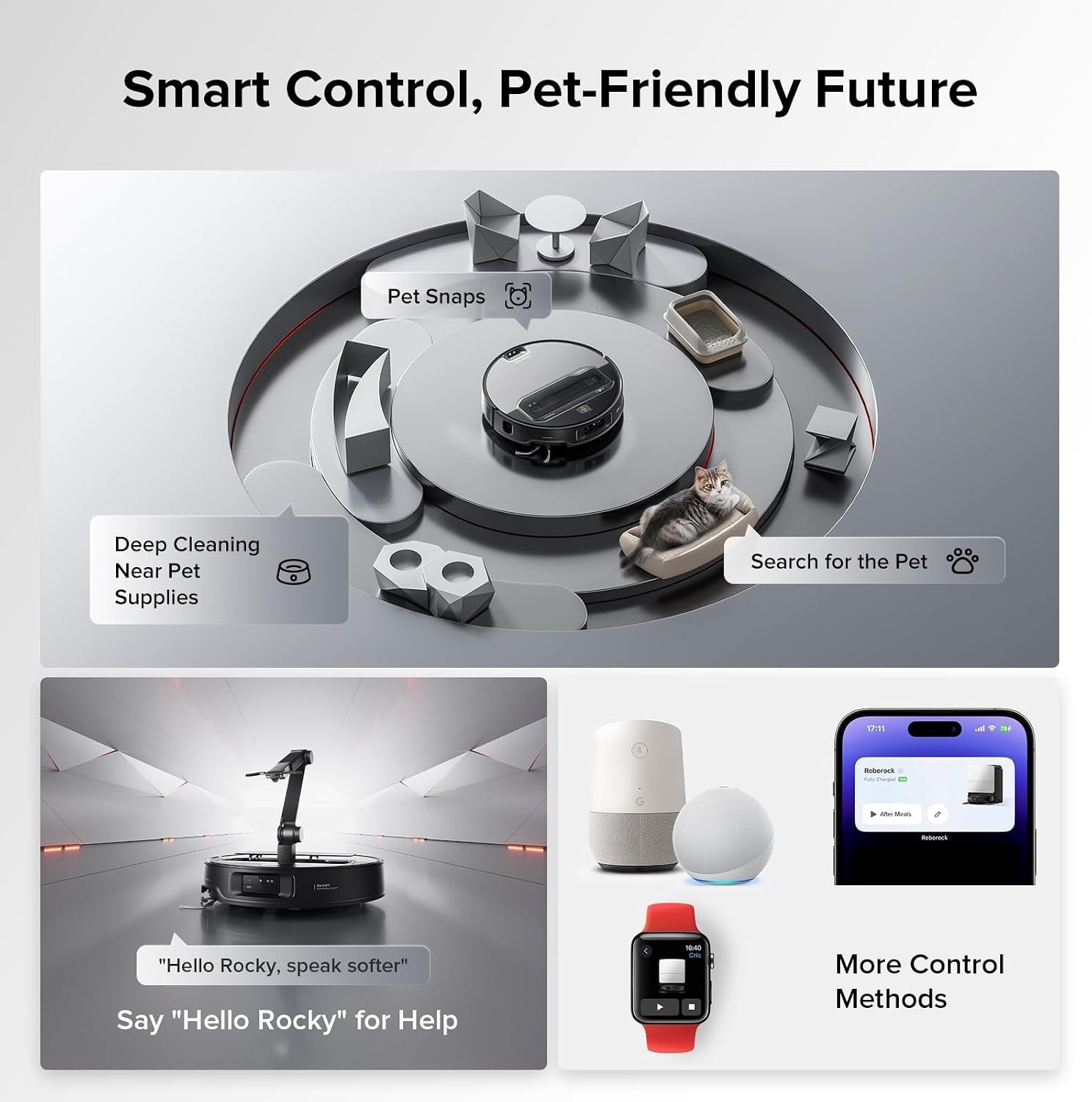 roborock Saros Z70 Robot Vacuum and Mop – 22,000Pa Suction with OmniGrip Mechanical Arm & StarSight Navigation – Saros Z70 (Silver) - Image 9