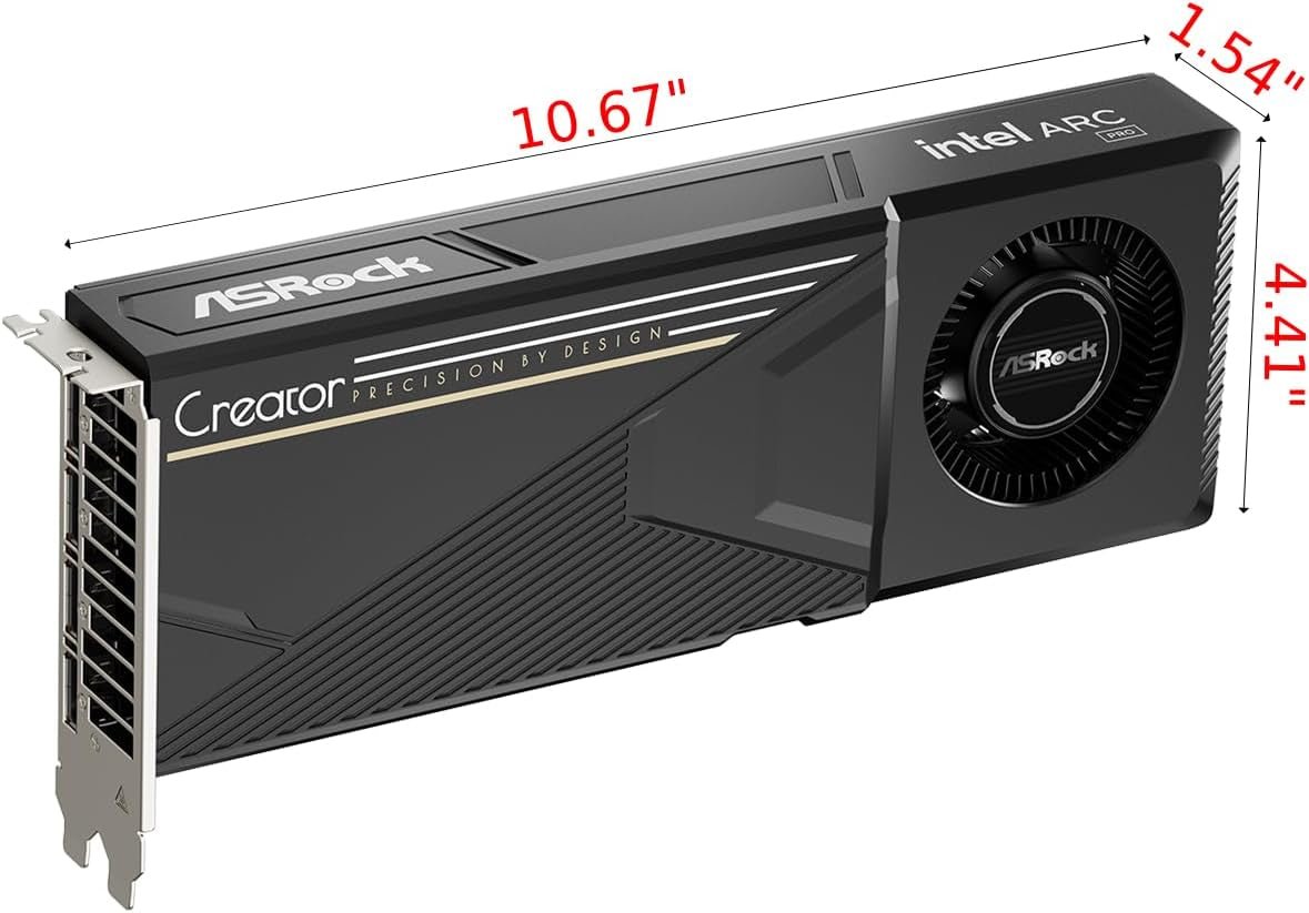 ASRock Intel Arc Pro B70 Creator 32GB Workstation Graphics Card – 32GB GDDR6 with Blower Cooling & Vapor Chamber – B70 CT 32G - Image 2
