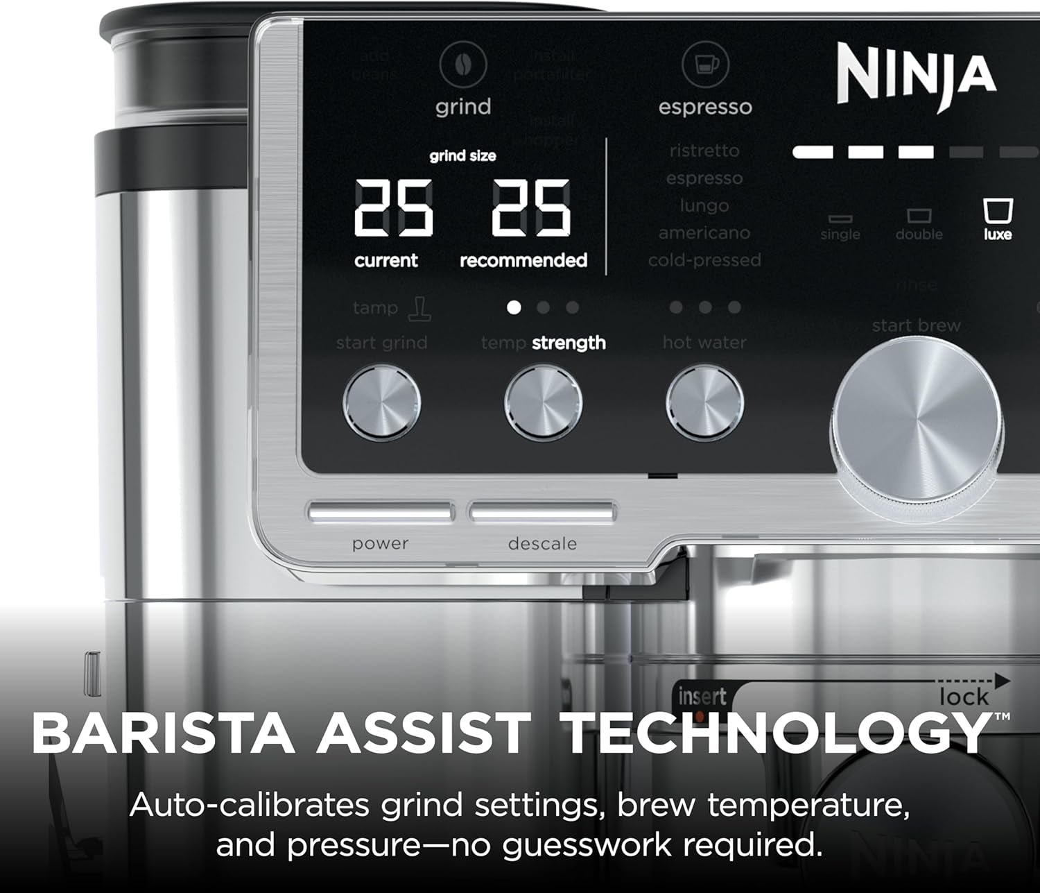 Ninja Luxe Café Pro Series – 4-in-1 Espresso Machine with Built-in Grinder & Frother – ES701 - Image 6