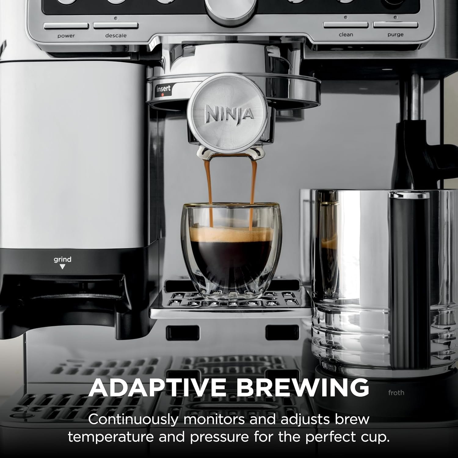 Ninja Luxe Café Pro Series – 4-in-1 Espresso Machine with Built-in Grinder & Frother – ES701 - Image 9