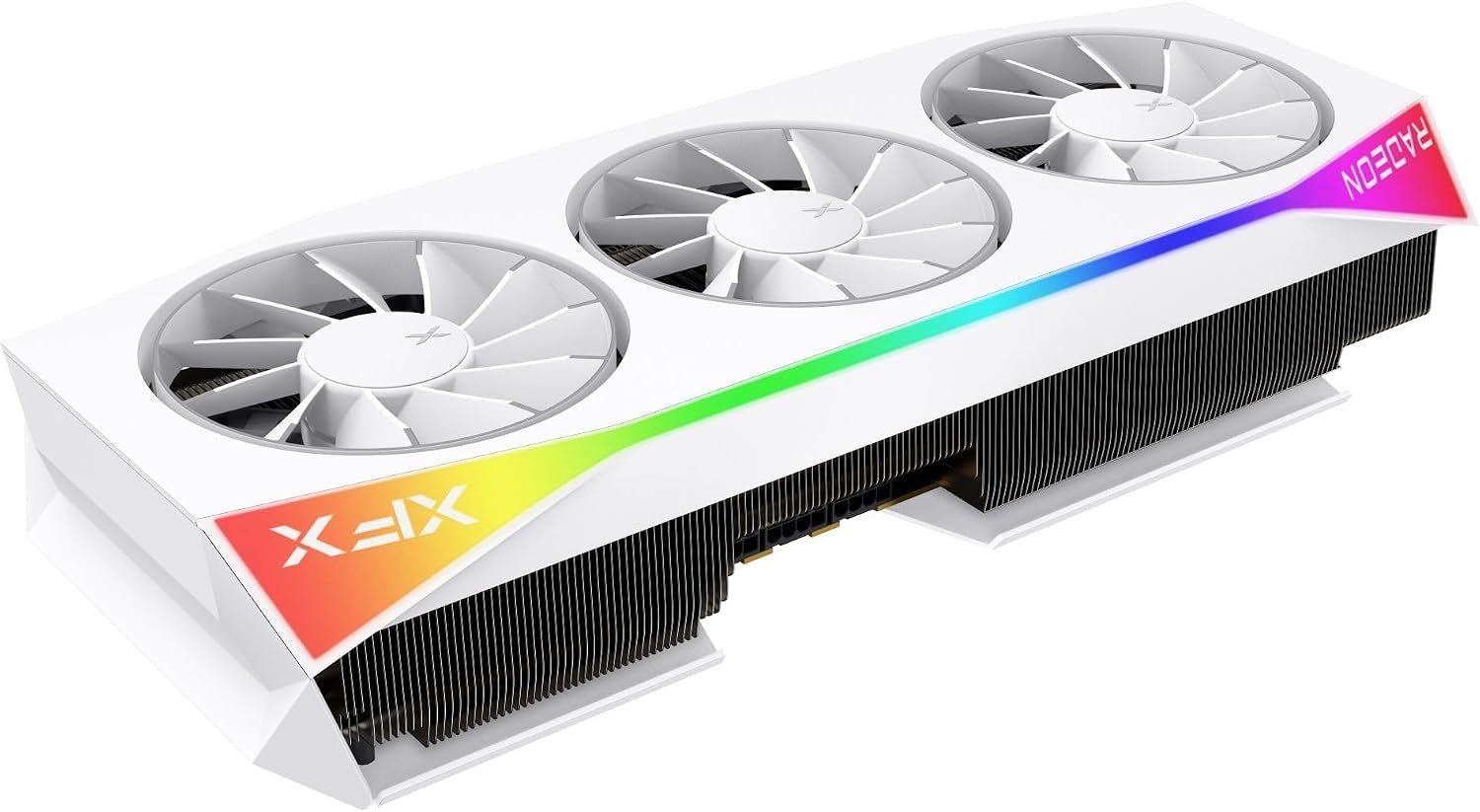 XFX Mercury AMD Radeon RX 9070 XT OC Magnetic Air White Edition Graphics Card – 16GB GDDR6 with RGB & 3100 MHz Boost – RX-97TMARGW9 - Image 3
