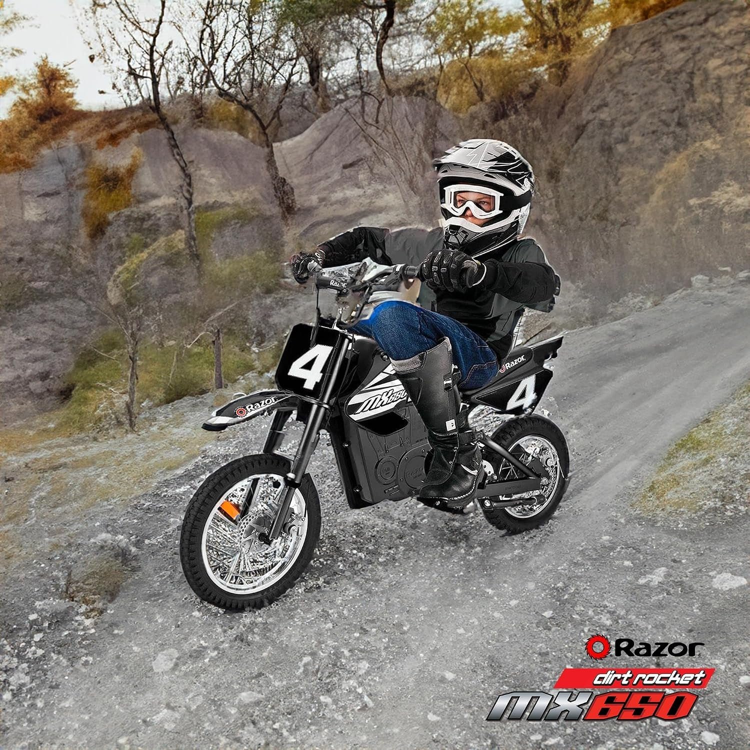 Razor MX650 Dirt Rocket Electric Motocross Bike – 650W Motor with 36V Battery & 17 MPH – MX650 - Image 4