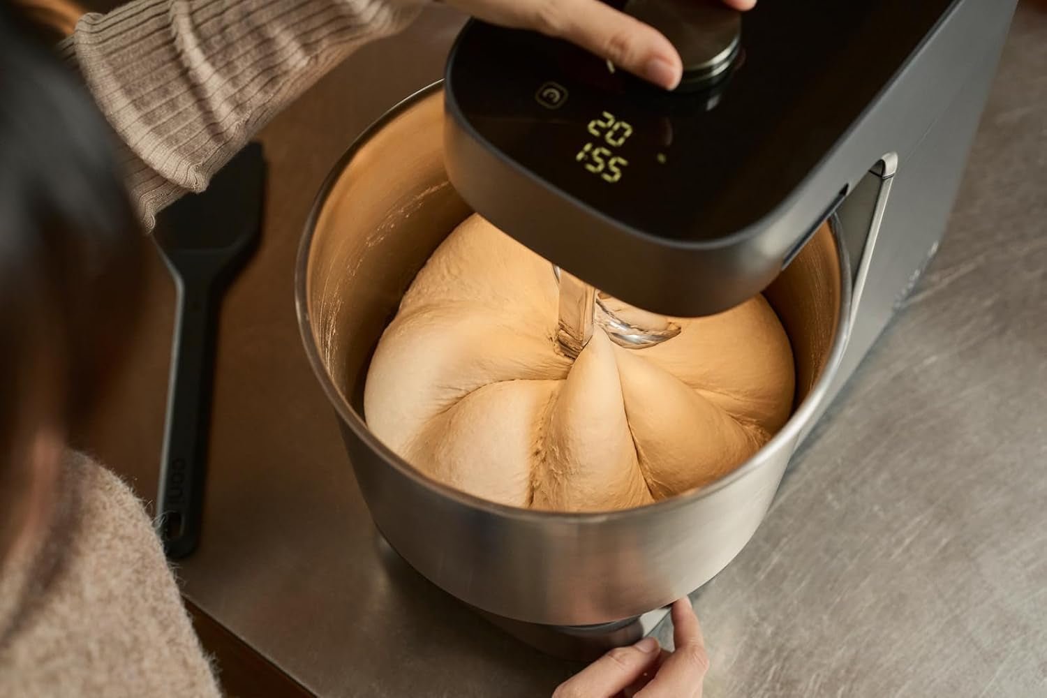 Ooni Halo Pro Spiral Mixer – 7.3 Qt Dough Stand Mixer with 58 Speed Settings & Four Attachments – UU-P31300 - Image 4