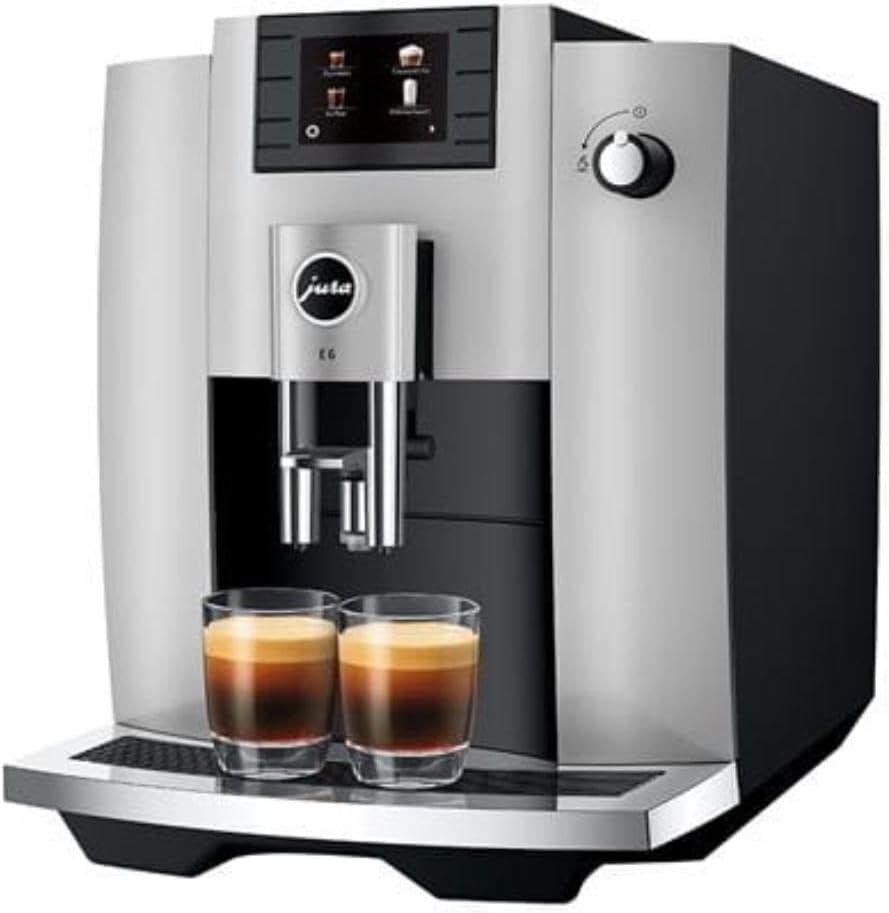 Jura E6 Platinum Automatic Coffee Machine – Pulse Extraction Process with Professional Aroma Grinder – 15465