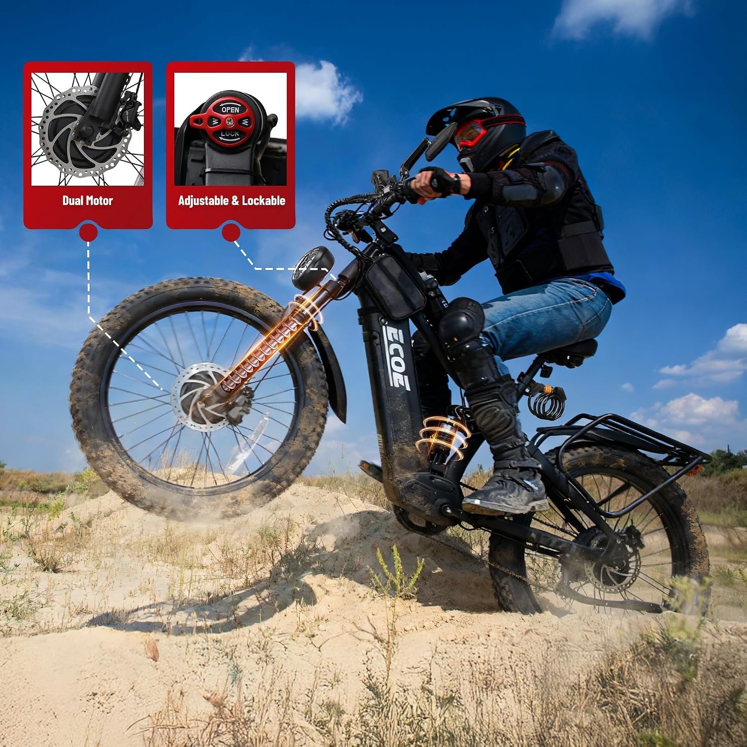 EcoE Ec-6650 Electric Bike – 8000W Dual Motor with 60V 32Ah Battery & 50 MPH – Ec-6650 - Image 6