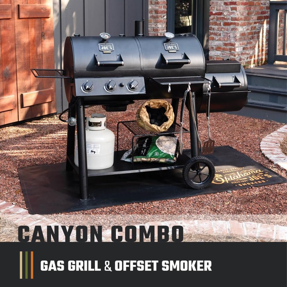 Oklahoma Joe’s Canyon Combo Dual Fuel Smoker & Grill – 3-Burner Propane Gas & Charcoal with 1031 sq. in. Cooking Area – 24203004 - Image 2