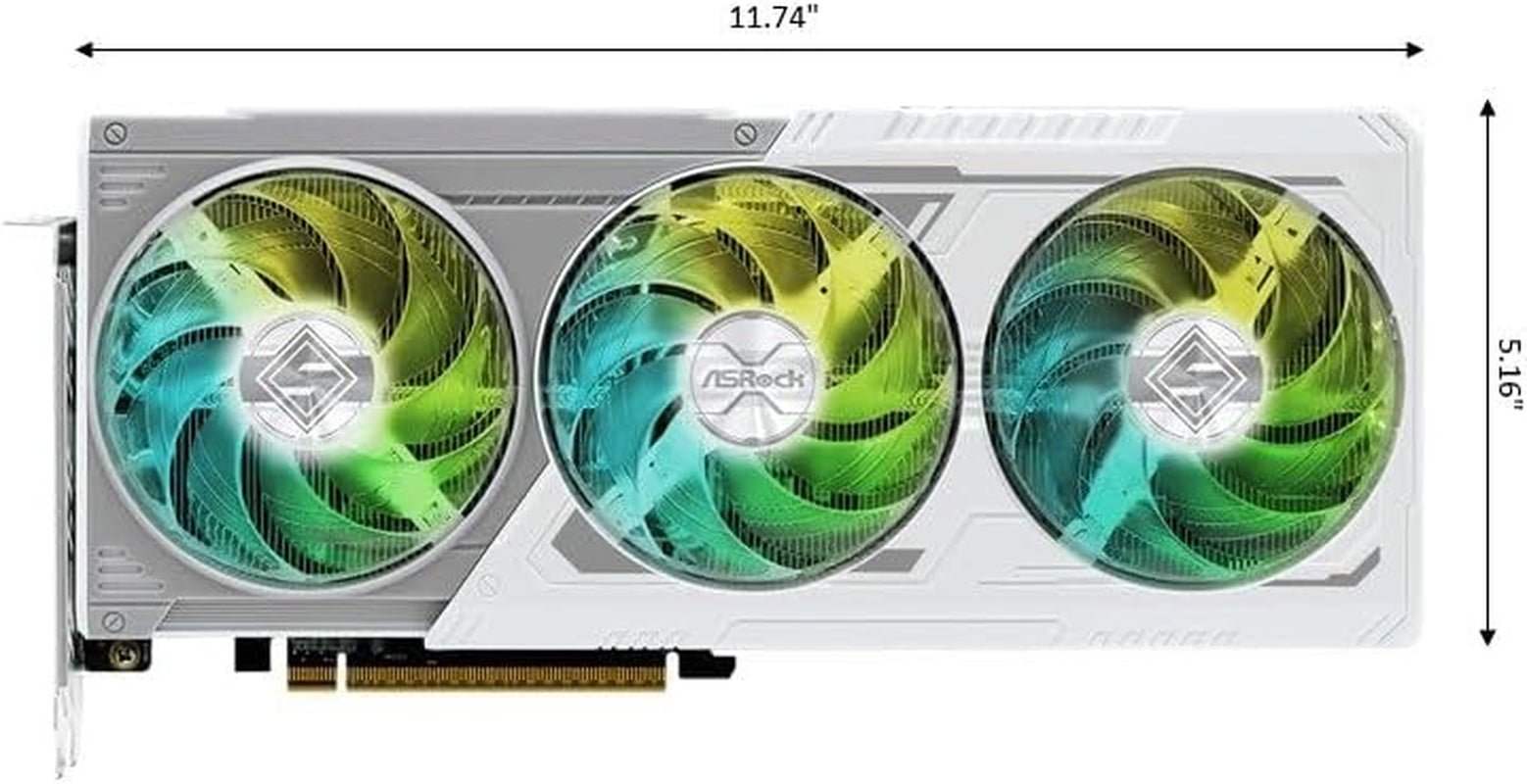 ASRock Radeon RX 9060 XT Steel Legend 16GB GDDR6 OC Graphics Card – 3275 MHz Boost with Triple Fan 0dB Cooling & Polychrome SYNC RGB – RX9060XT SL 16GO - Image 2