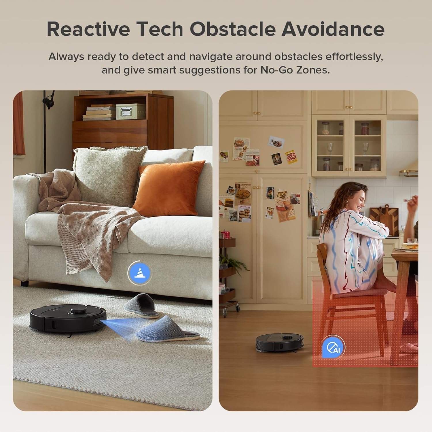 roborock Qrevo Series Robot Vacuum and Mop – 8000Pa HyperForce Suction with All-in-One Dock, Dual Spinning Mops & Reactive Tech Obstacle Avoidance – QV 35A - Image 7
