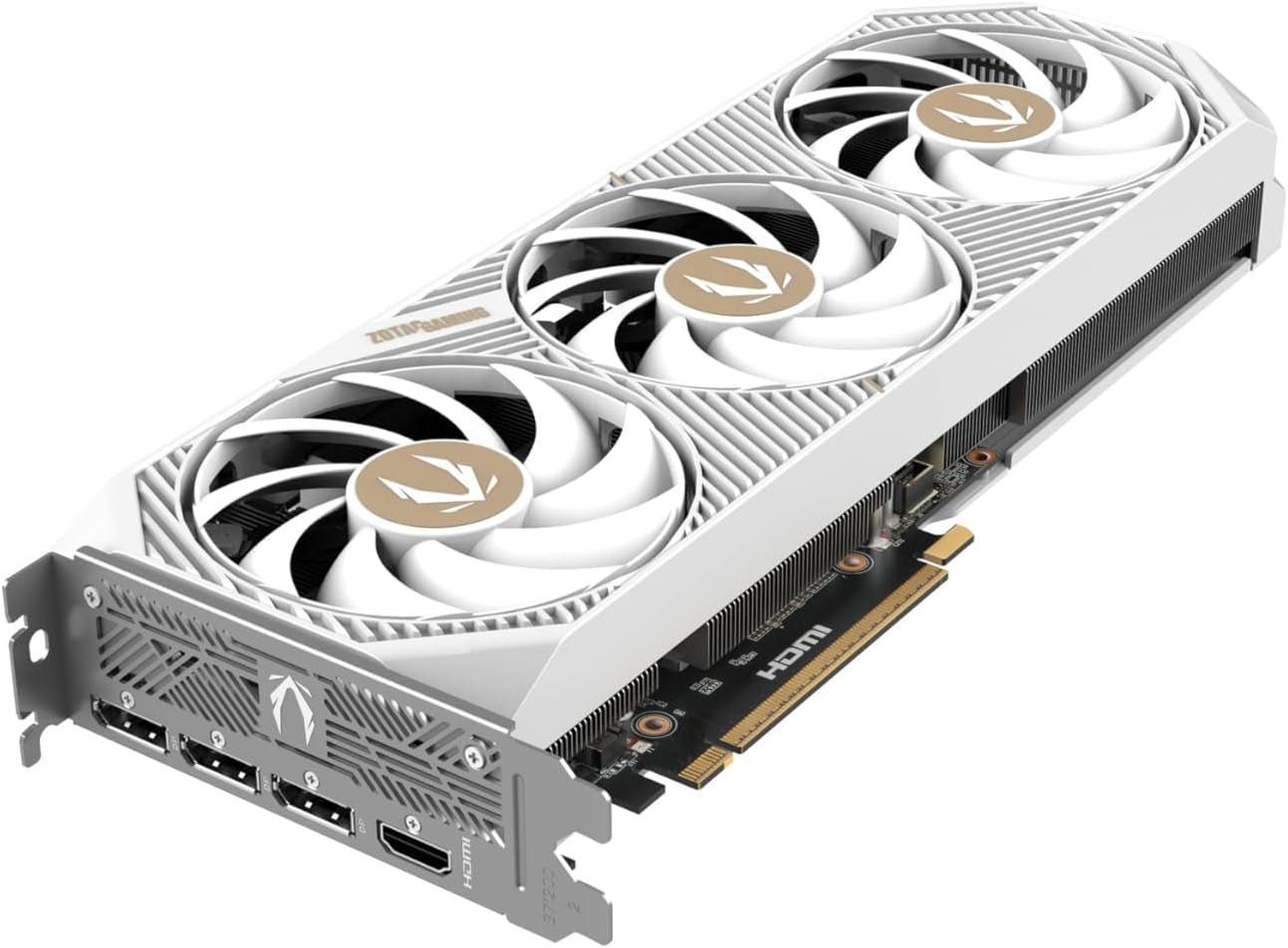 ZOTAC Gaming GeForce RTX 5070 AMP White Edition Graphics Card – 12GB GDDR7 with IceStorm 2.0 Cooling & Spectra RGB – ZT-B50700FQ-10A - Image 4
