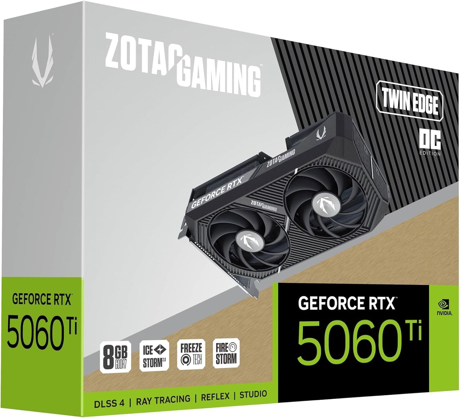 ZOTAC Gaming GeForce RTX 5060 Ti 8GB Twin Edge OC Graphics Card – 8GB GDDR7 with IceStorm 2.0 Cooling & SFF-Ready Design – ZT-B50610H-10A - Image 8