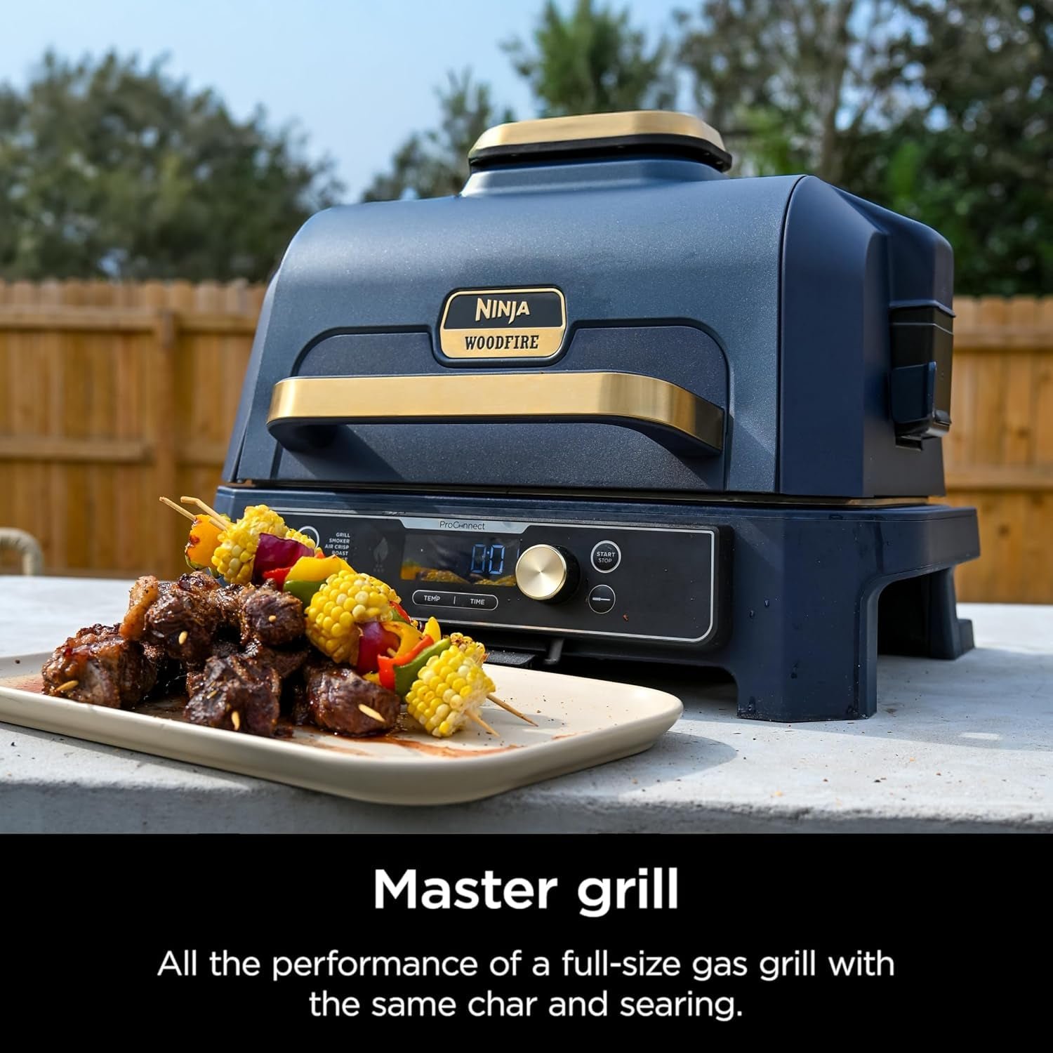 Ninja Woodfire ProConnect Premium XL 7-in-1 Outdoor Grill & Smoker – App Enabled with Woodfire Technology & Built-In Thermometer – OG951BL1 - Image 4