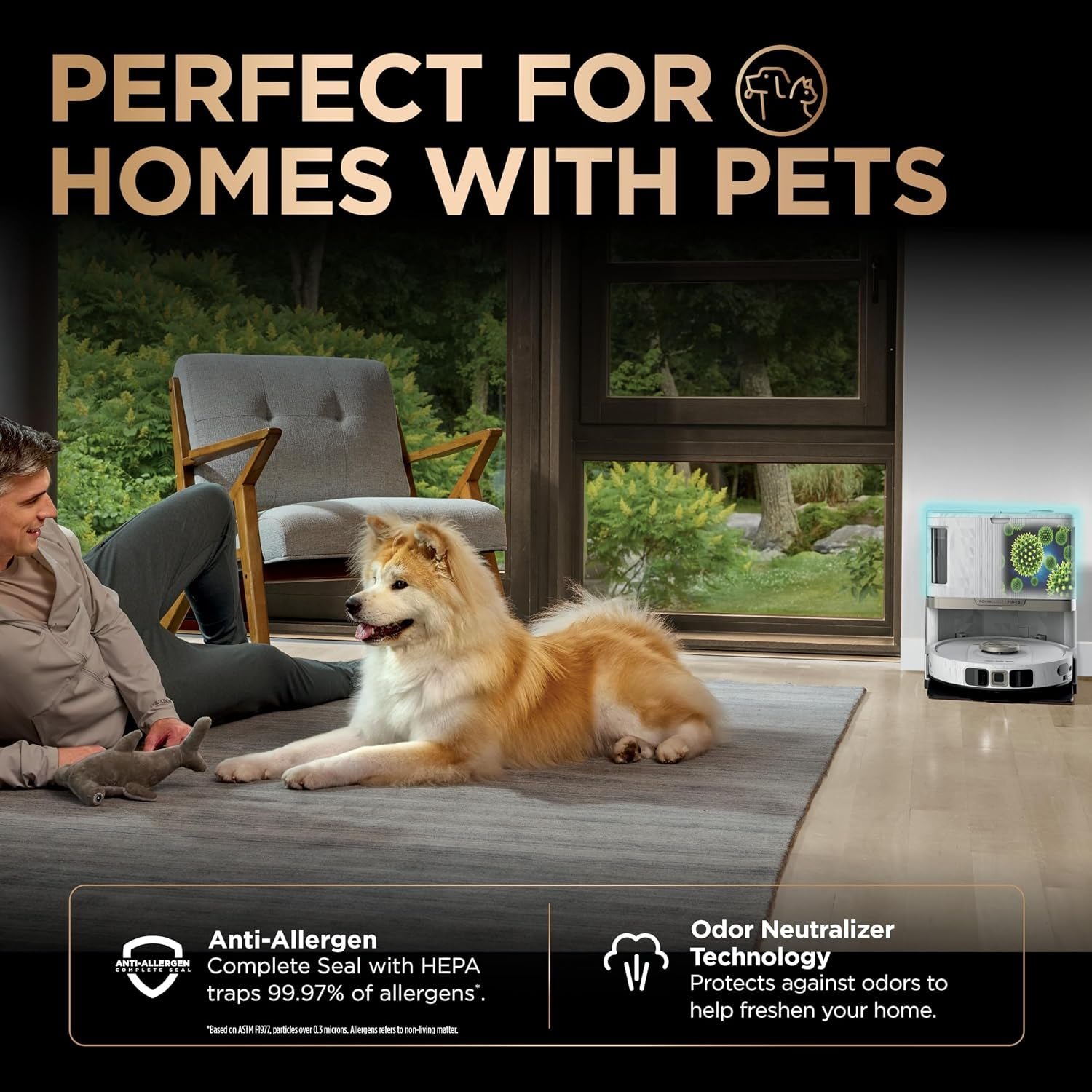 Shark PowerDetect 2-in-1 Robot Vacuum & Mop – Self-Emptying & Self-Cleaning Base with Sonic Mopping – AV2800ZE (White) - Image 5