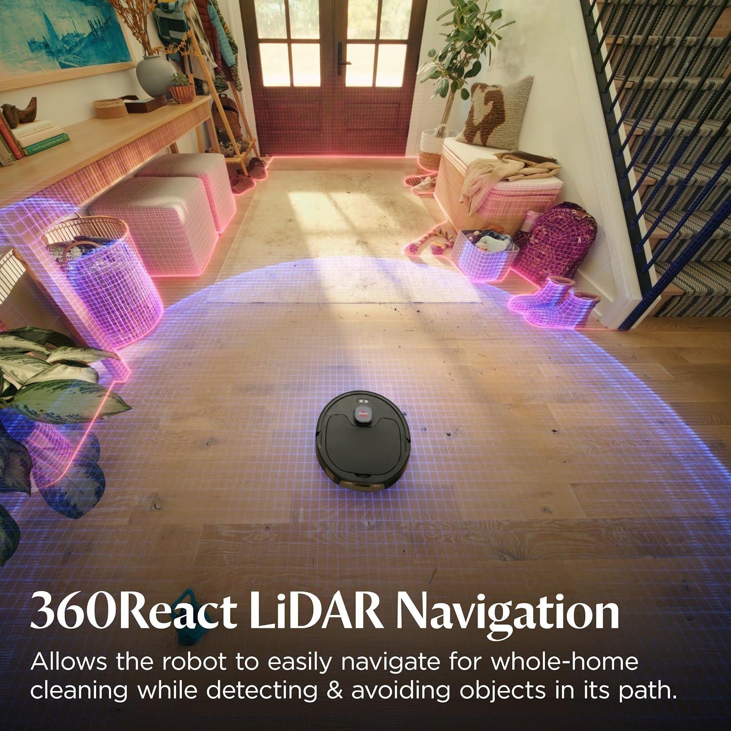 Bissell FlexClean Robot Vacuum & Mop – 6,000Pa Suction with NeverTangle Brush Roll & Self-Empty Base – 4270 (Black) - Image 5