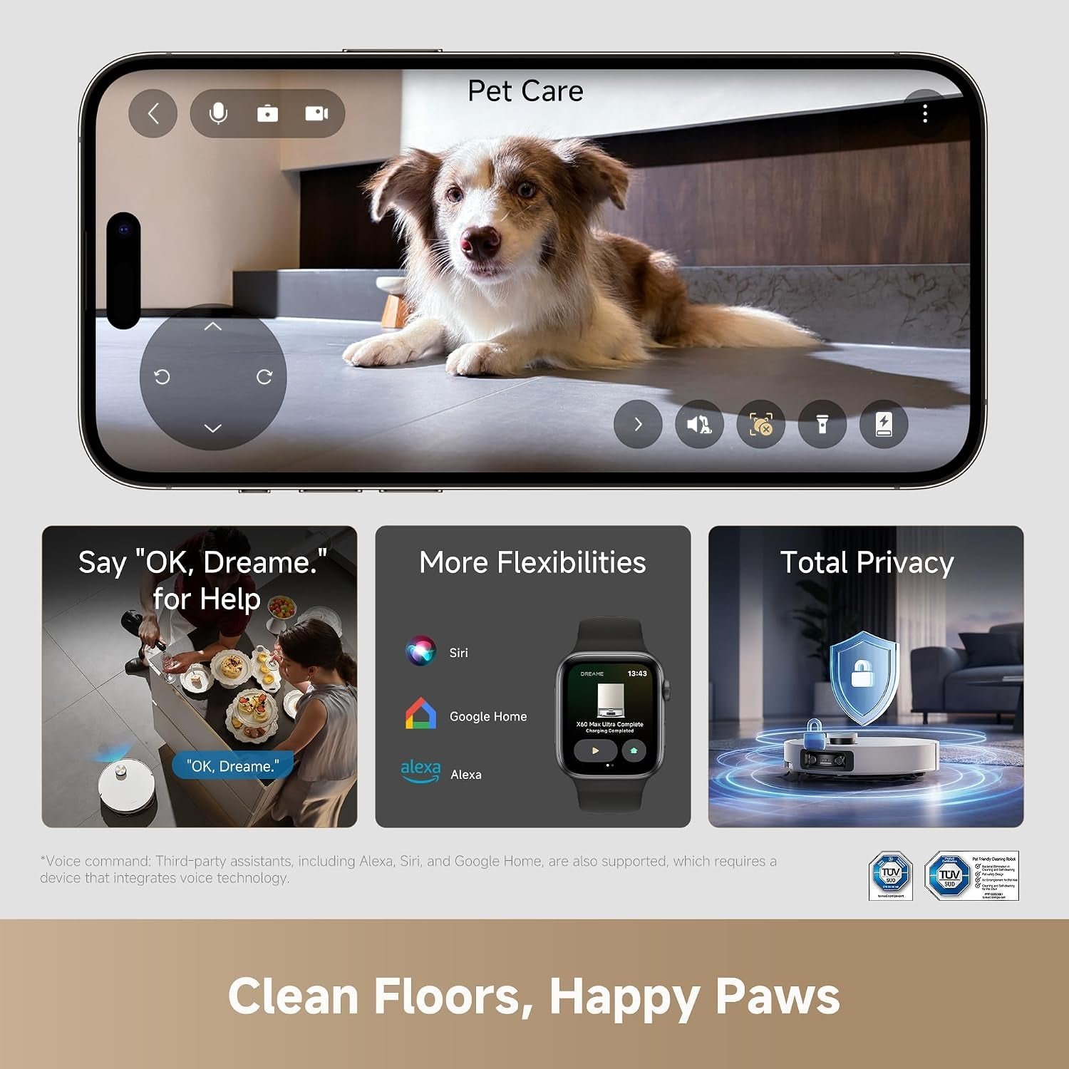 Dreame X60 Max Ultra Complete Robot Vacuum and Mop – 35,000Pa Suction with 3.13″ Ultra-Thin Design & 10-in-1 Dock – RLX87DE (White) - Image 9